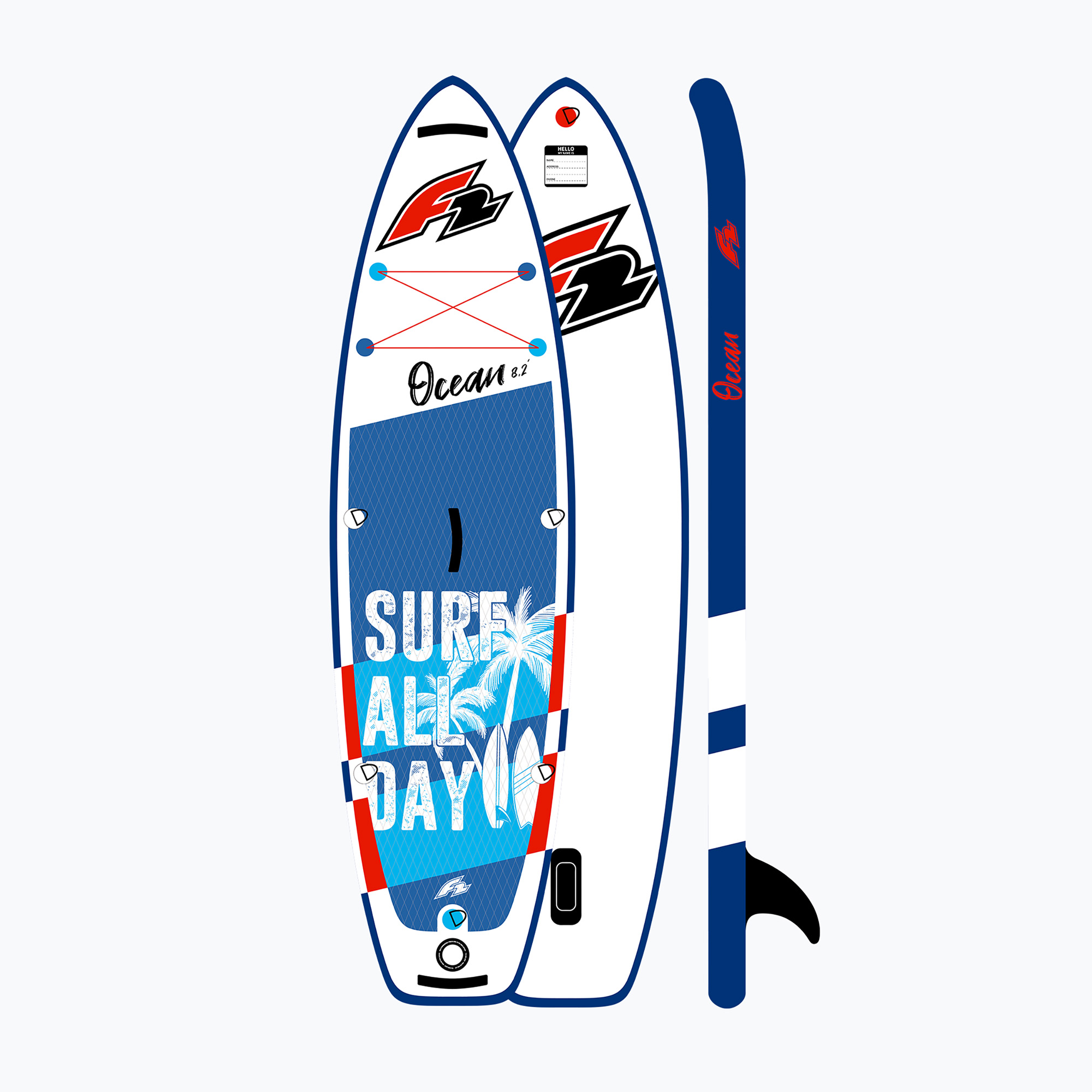 Zestaw deska SUP pompowana dziecięca F2 Ocean Boy 8'2