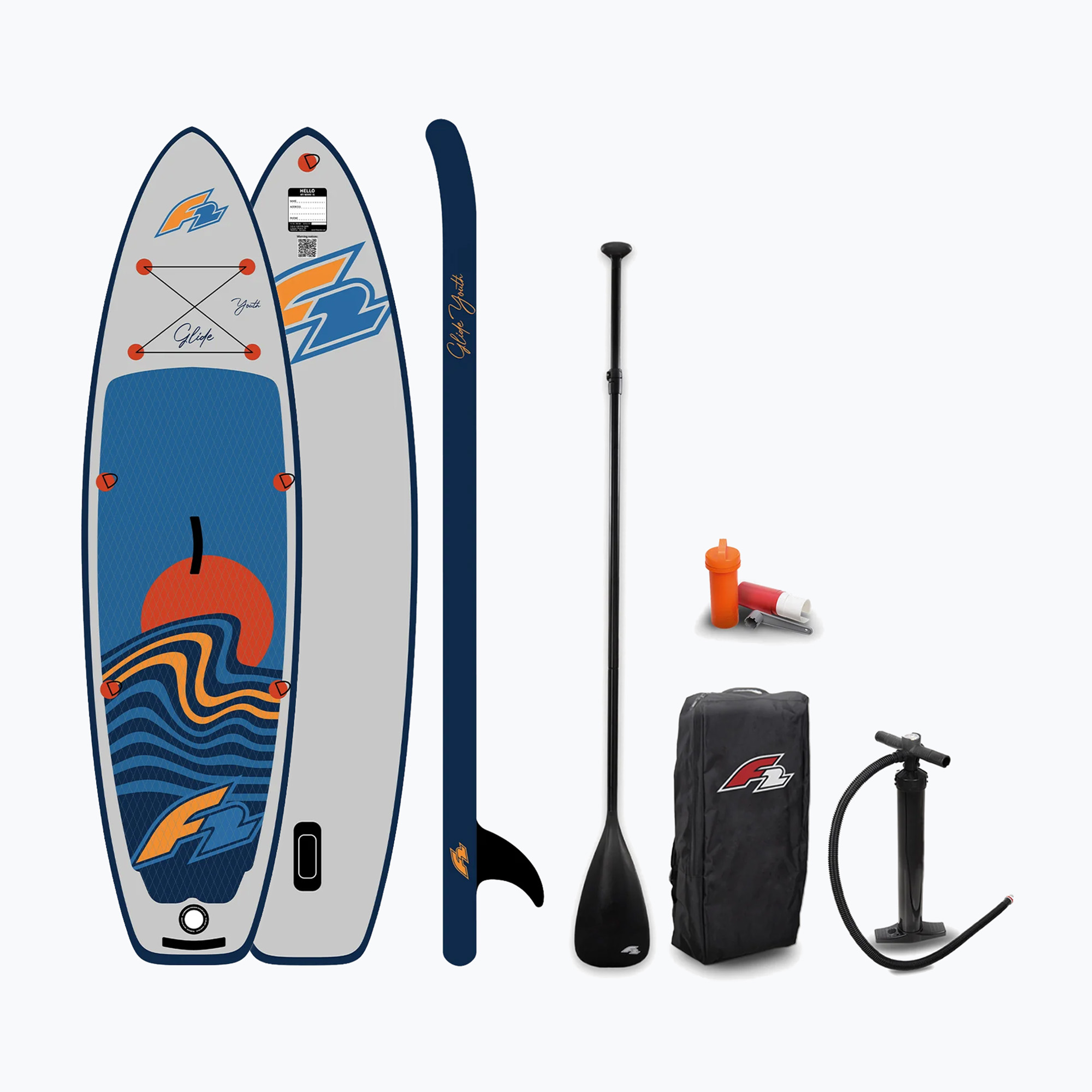 Zestaw deska SUP pompowana dziecięca F2 Glide Windsurf/Wing Youth 9'2