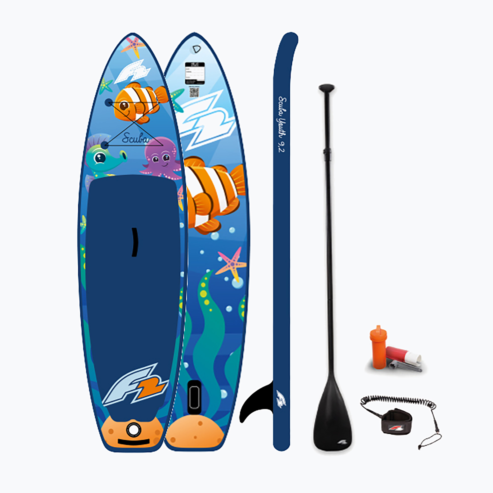 Zestaw deska SUP pompowana dziecięca F2 Scuba Youth 8'2