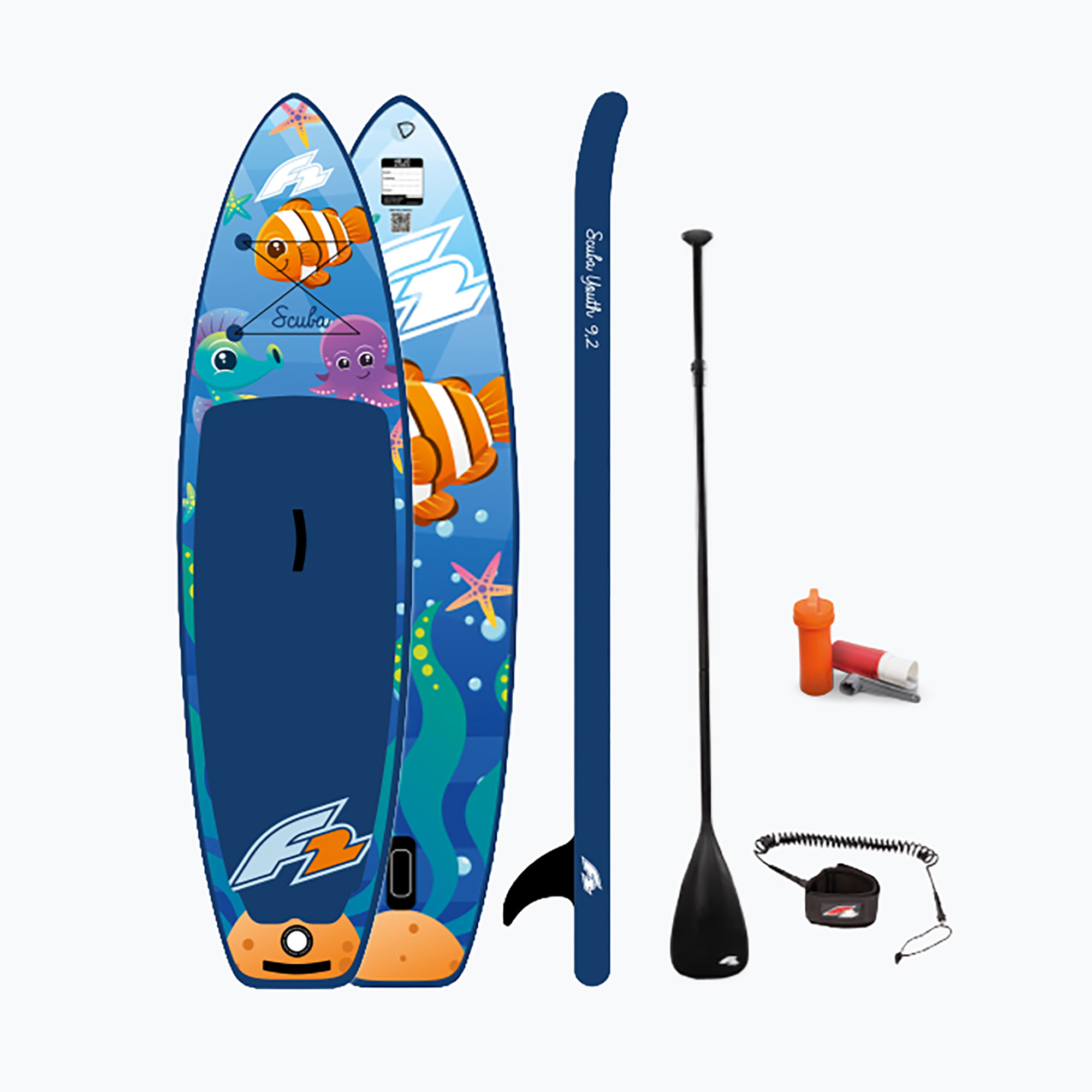 Zestaw deska SUP pompowana dziecięca F2 Scuba Youth 9'2