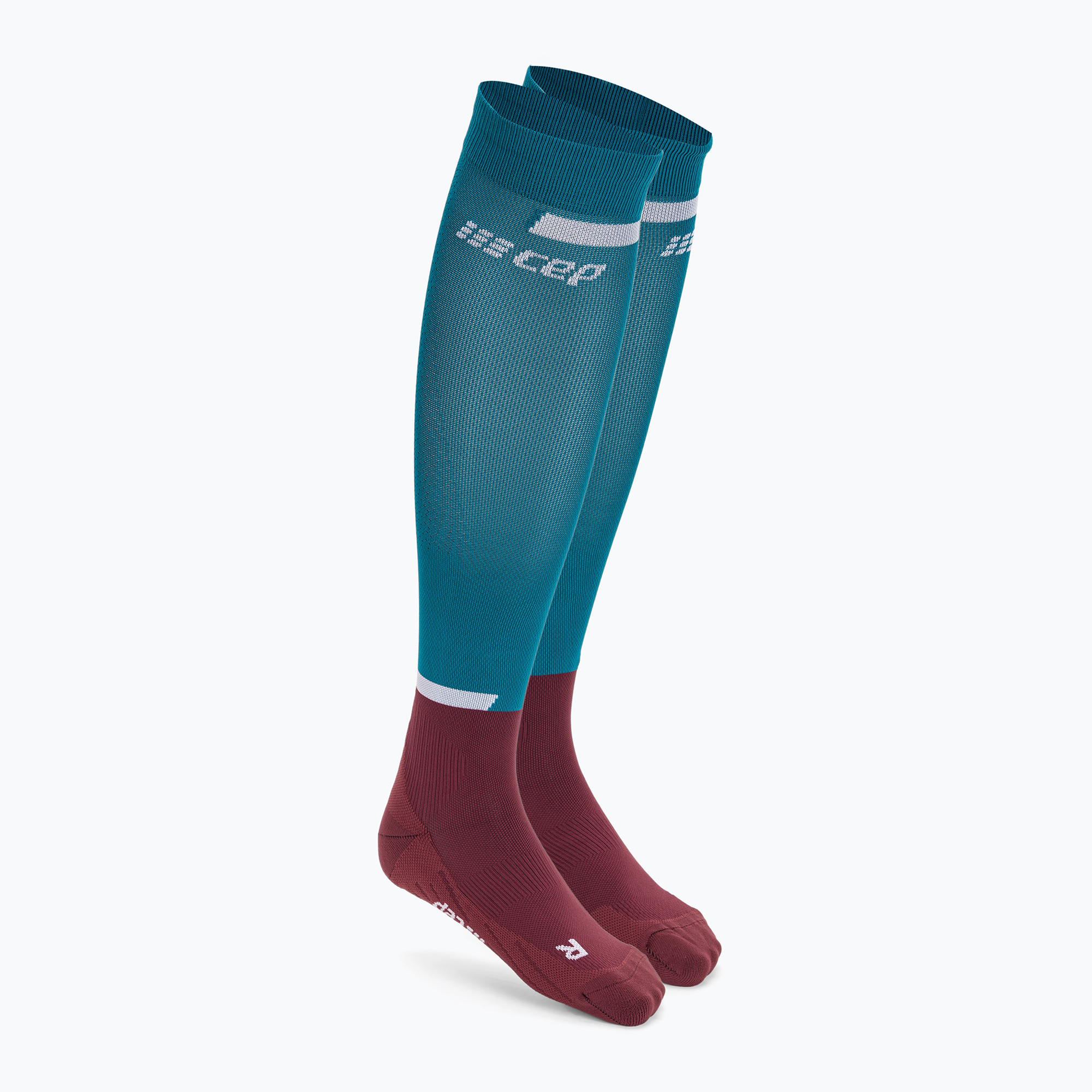 Skarpety kompresyjne męskie CEP Tall 4.0 petrol/dark red 