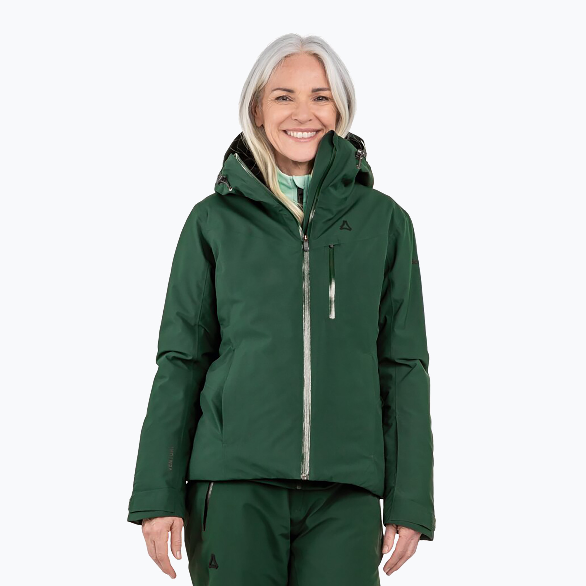Women's ski jacket Schöffel Nollen dark jade (38)