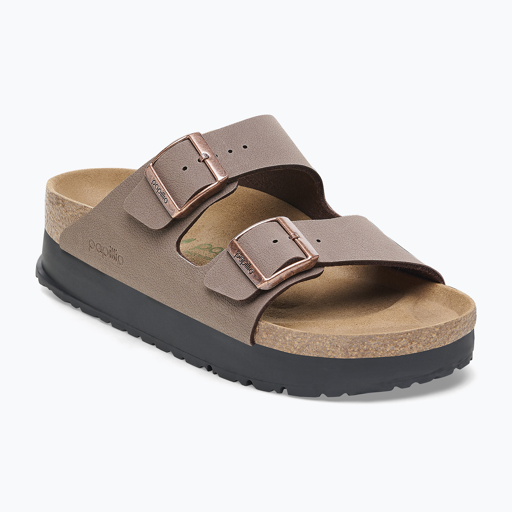 Klapki BIRKENSTOCK Arizona Flex Platform Birko-Flor mocca 