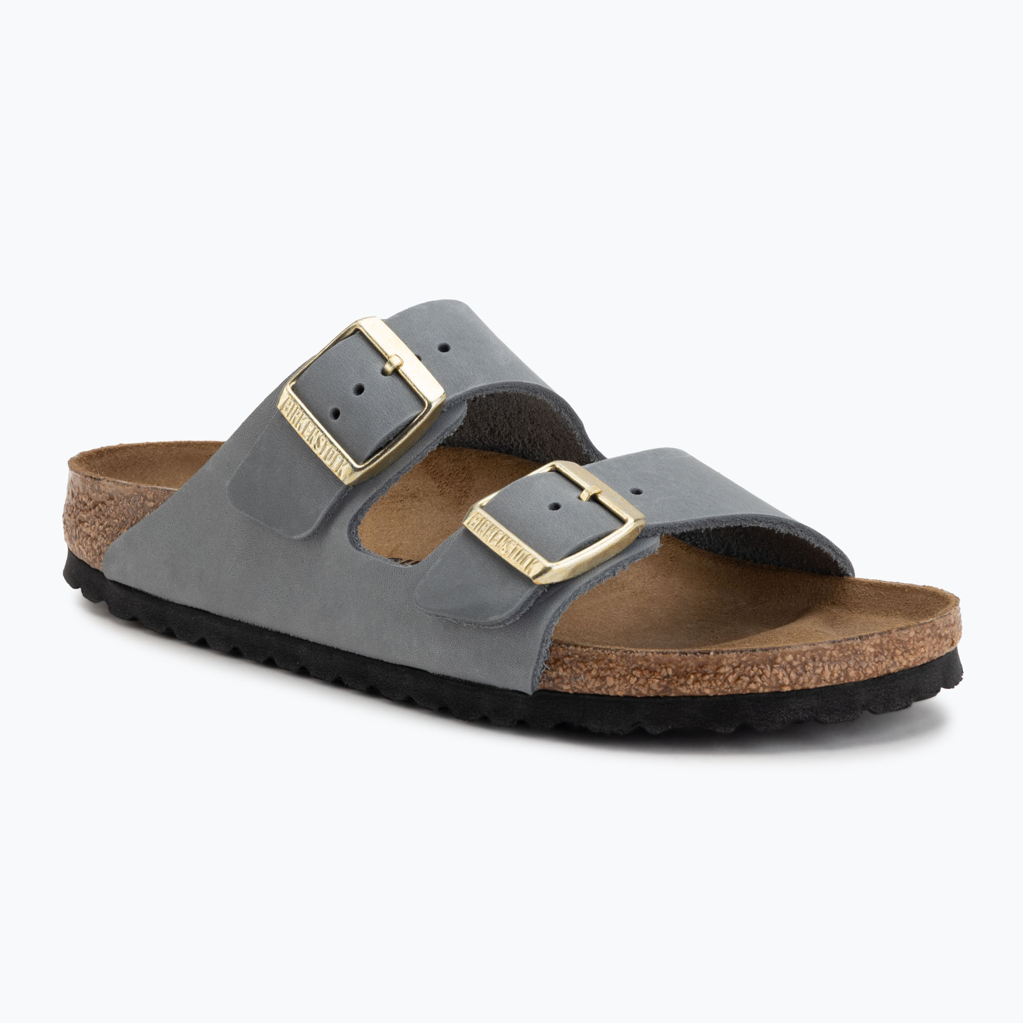 Klapki damskie BIRKENSTOCK Arizona LEOI Narrow basalt gray 
