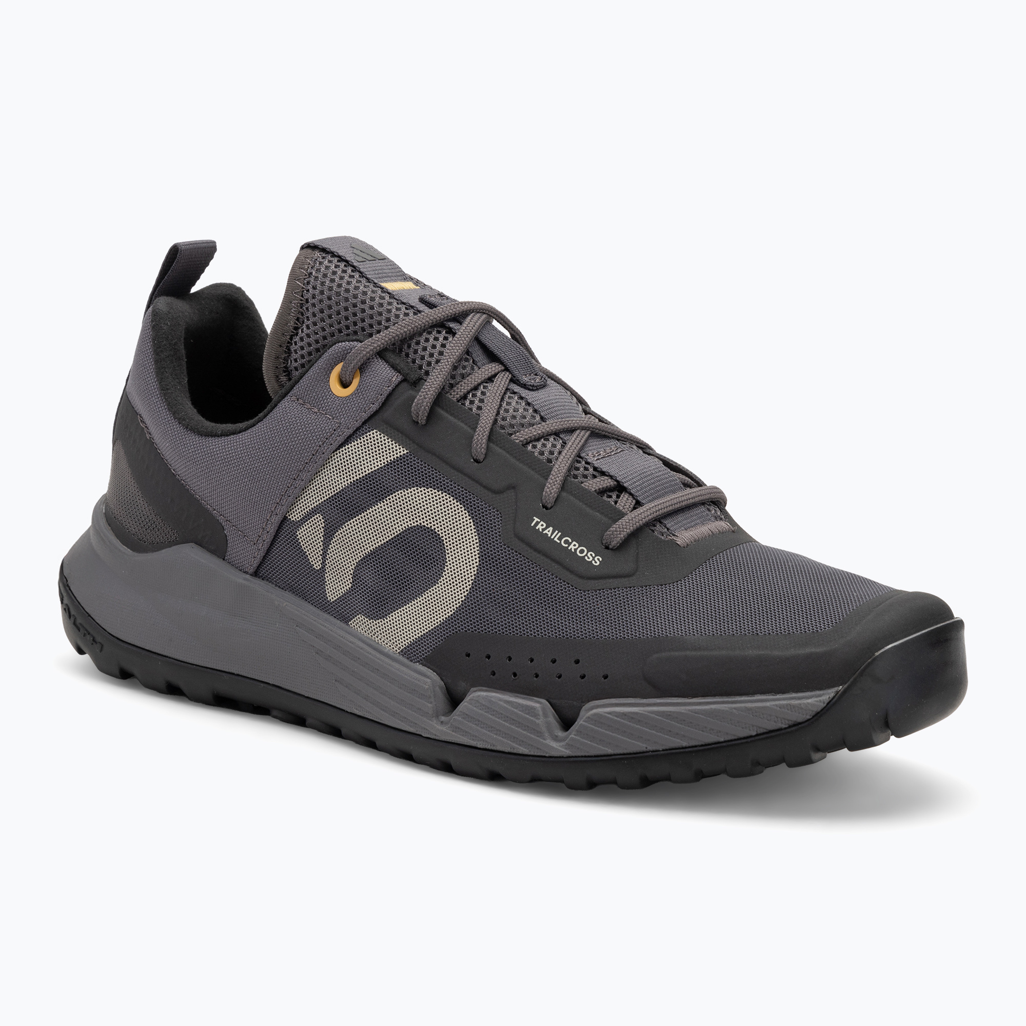 Men's adidas FIVE TEN Trailcross LT platform cycling shoes charcoal/putty grey/oat
