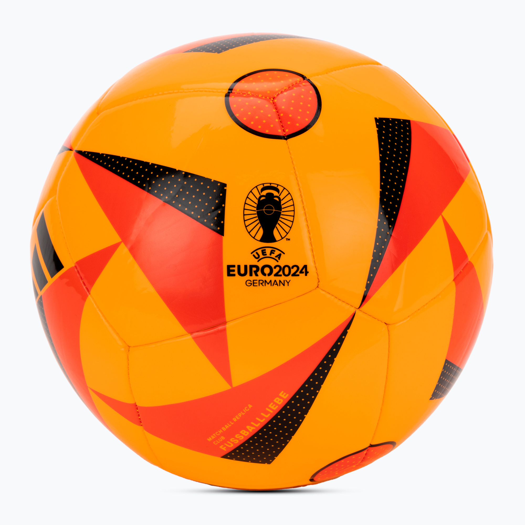 Футболна топка adidas Fussballiebe Club Euro 2024 solar gold/solar red/black размер 5