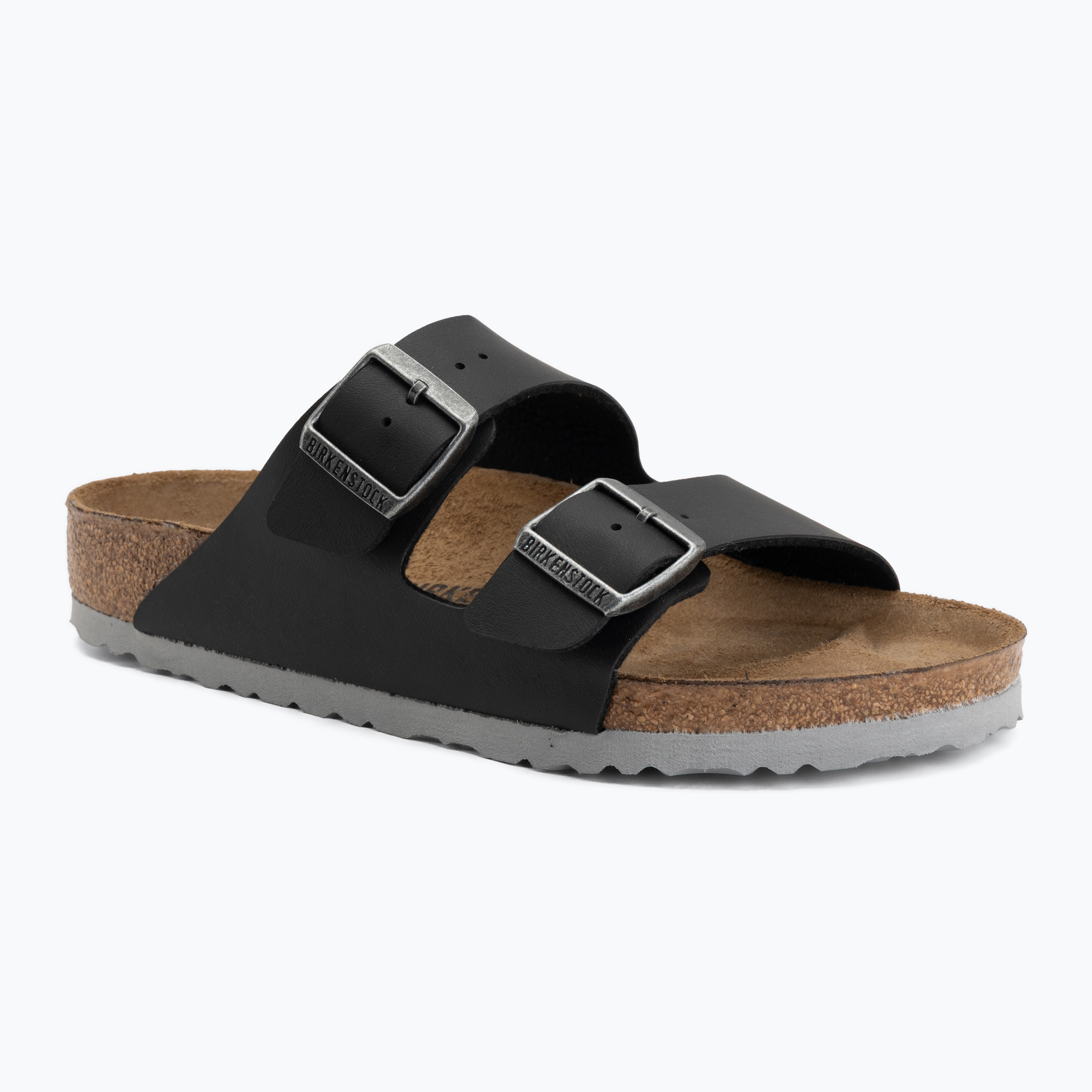 Чехли BIRKENSTOCK Arizona Birko-Flor black/light gray