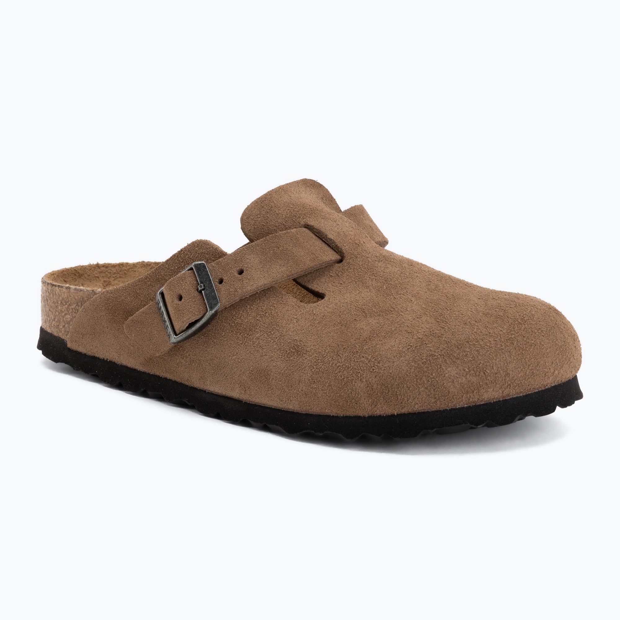 Чехли BIRKENSTOCK Boston Suede Leather dark tea