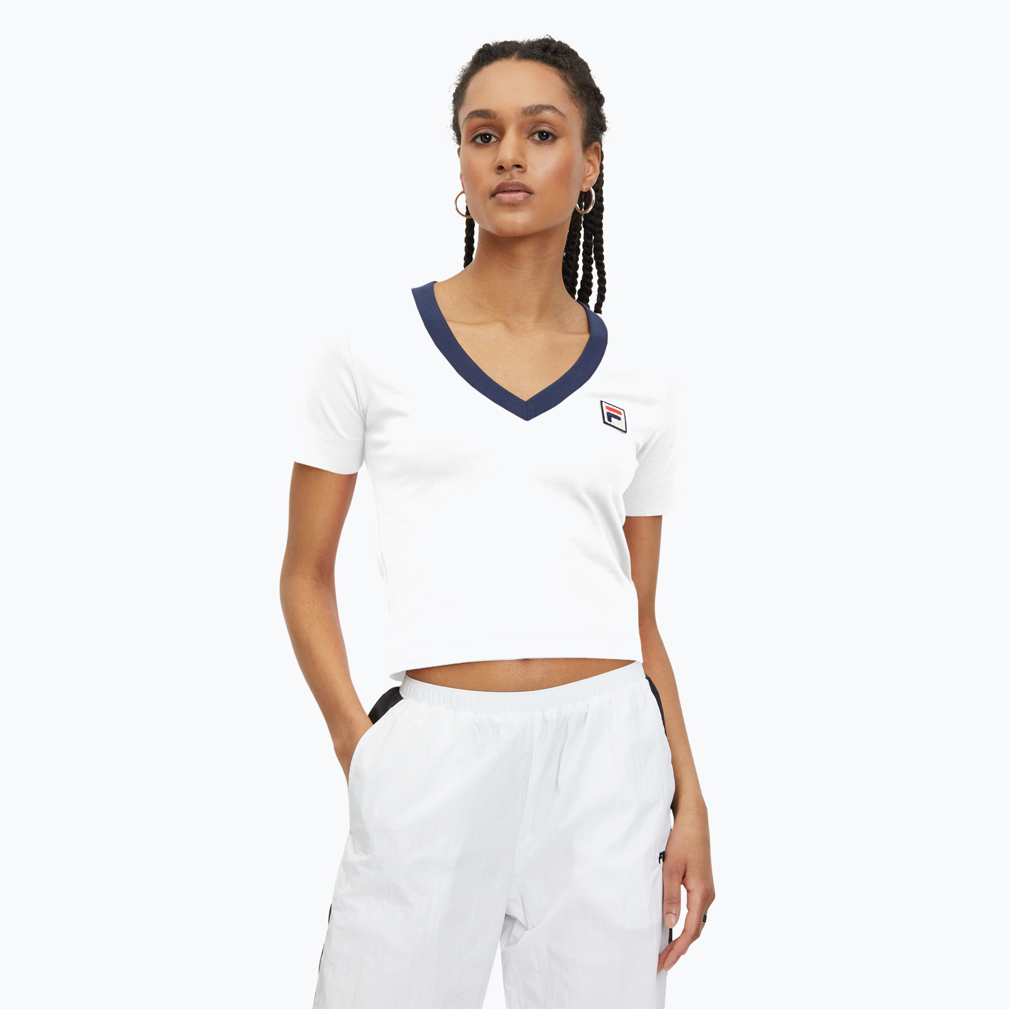 Дамска тениска FILA Ludhiana bright white