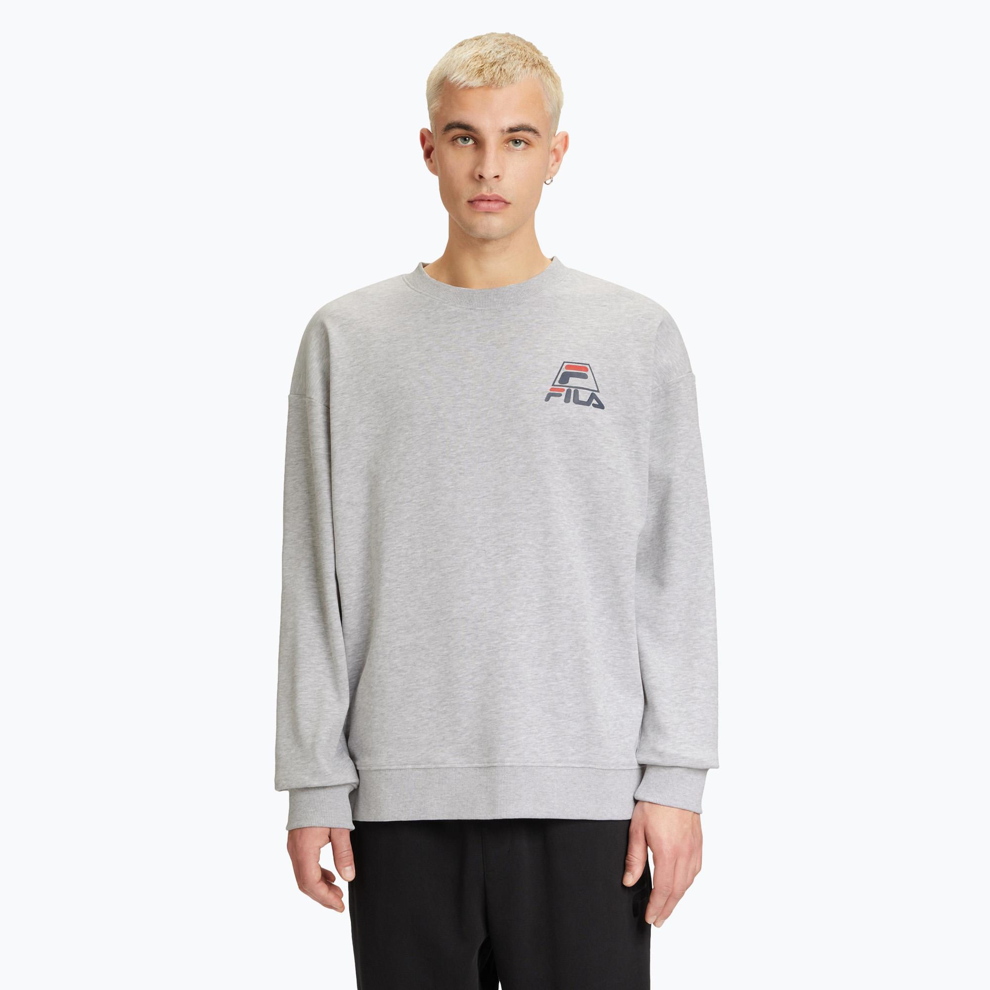 Bluza męska FILA Lahti Crew light grey melange 
