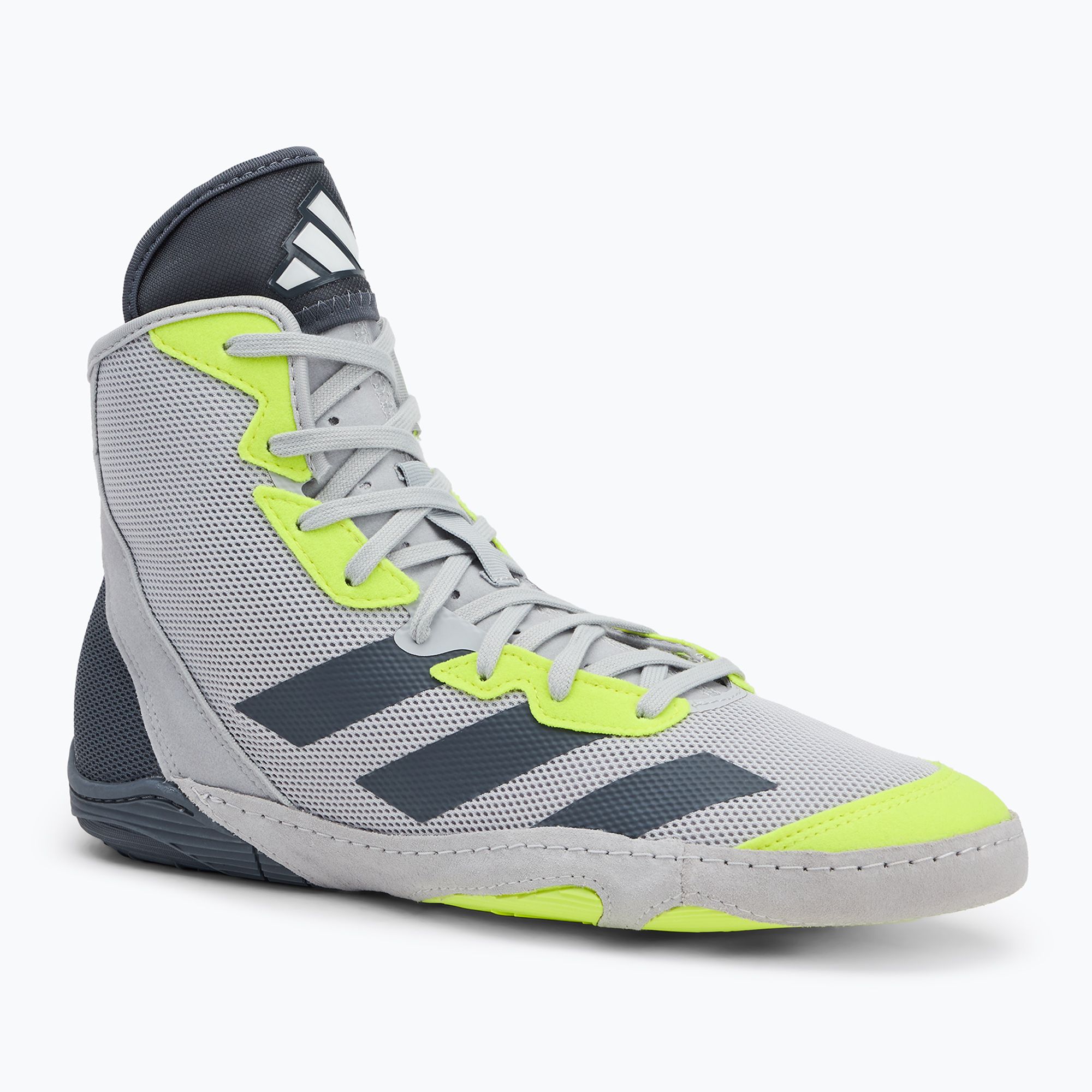 Buty zapaśnicze męskie Adizero team light grey/ team onix/ team sollar yellow 2 