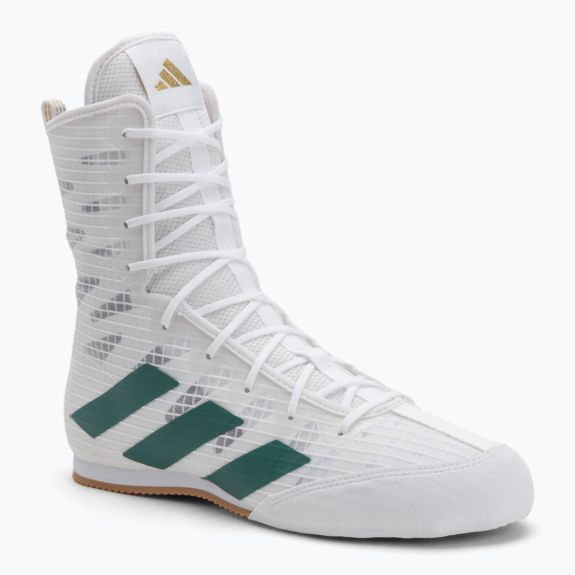 Buty bokserskie adidas Box Hog 4 cloud white/collegiate green/core black 