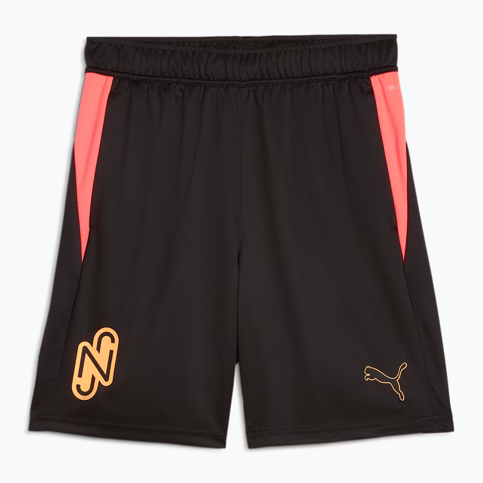 Pantaloni scurți de fotbal pentru bărbați PUMA Neymar Jr puma black/sunset glow (Neymar Jr 659217 01)