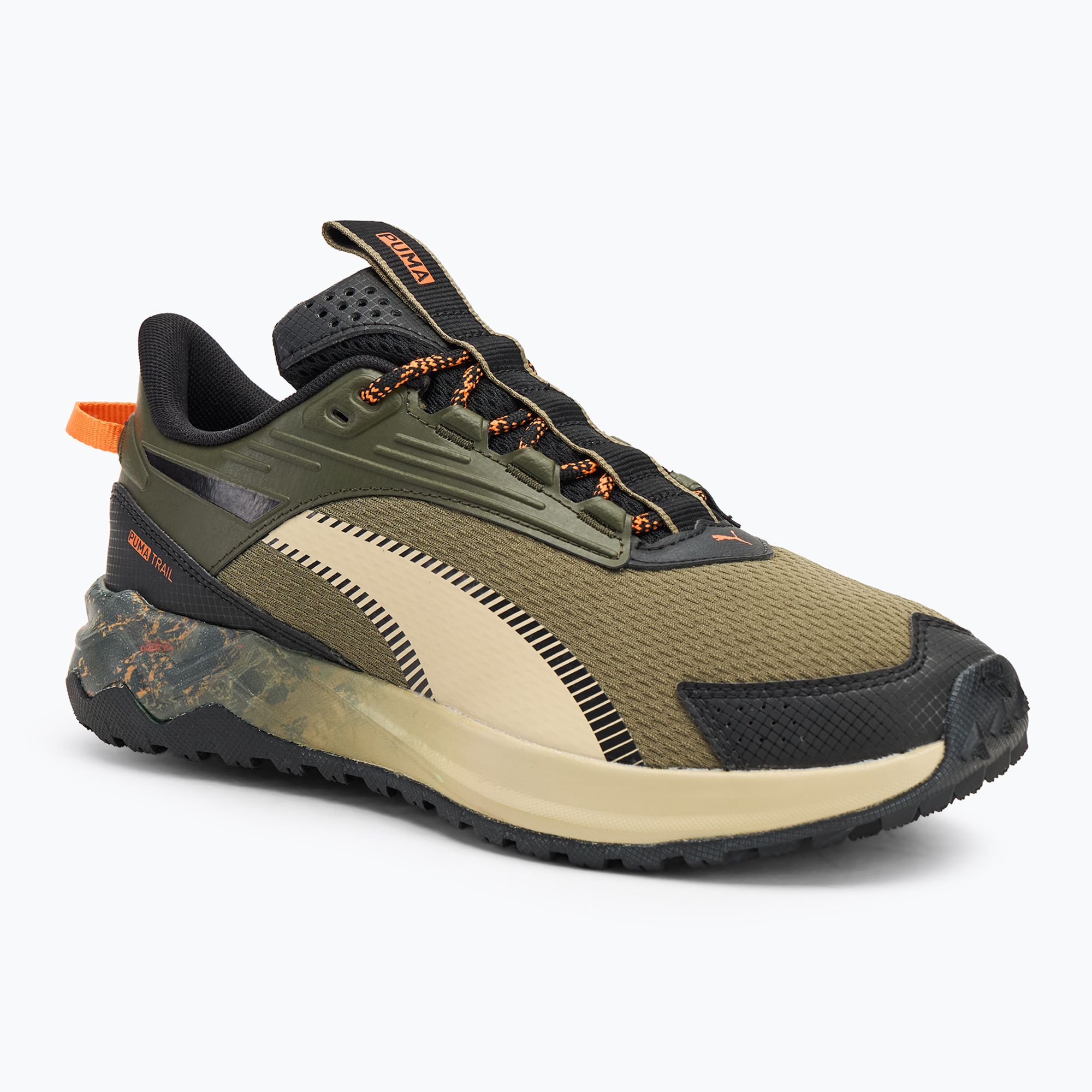 Buty do biegania męskie PUMA Extend Lite Trail landslide dark olive/puma black 