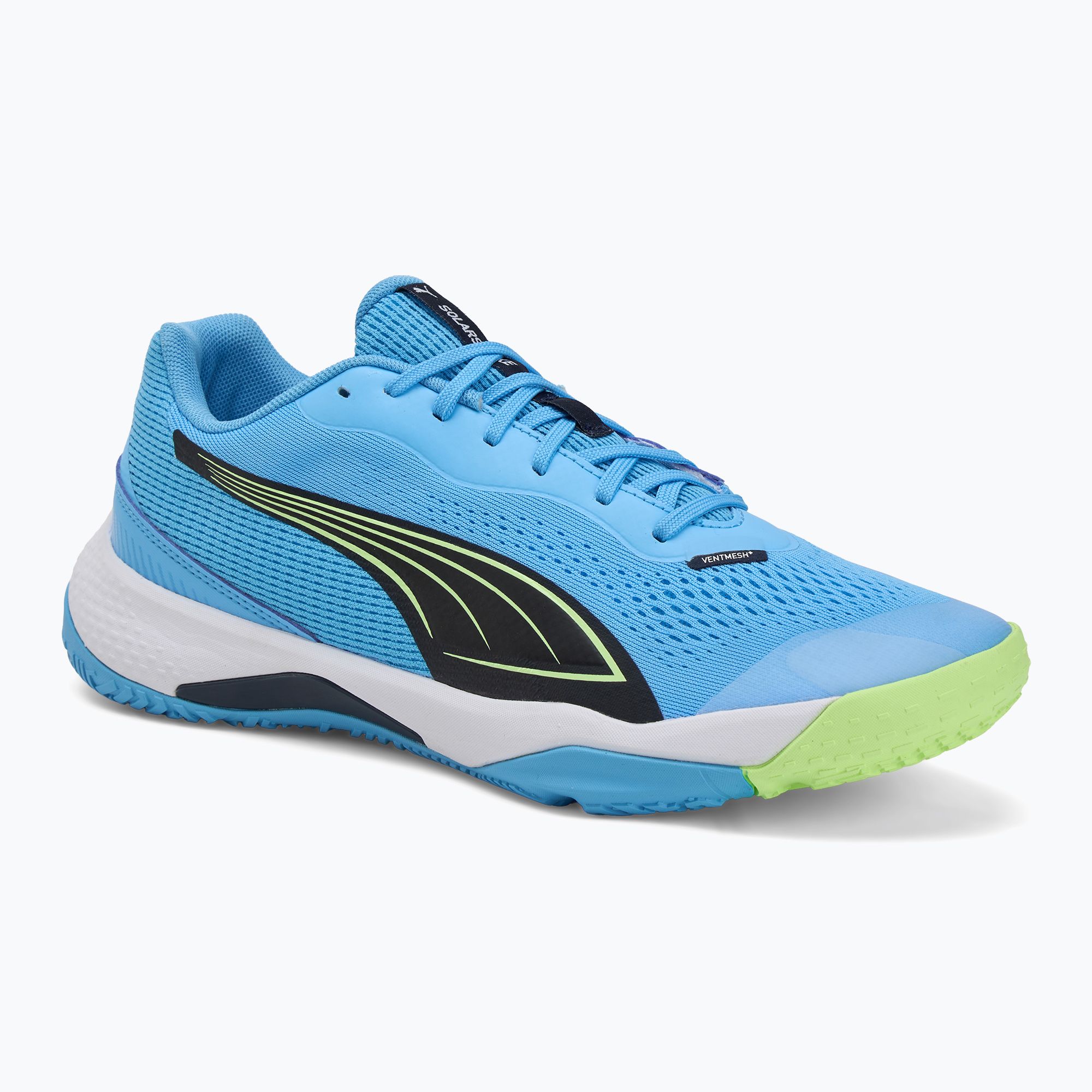 Buty do sportów halowych męskie PUMA Solarstrike III luminous blue/club navy/fizzy apple 