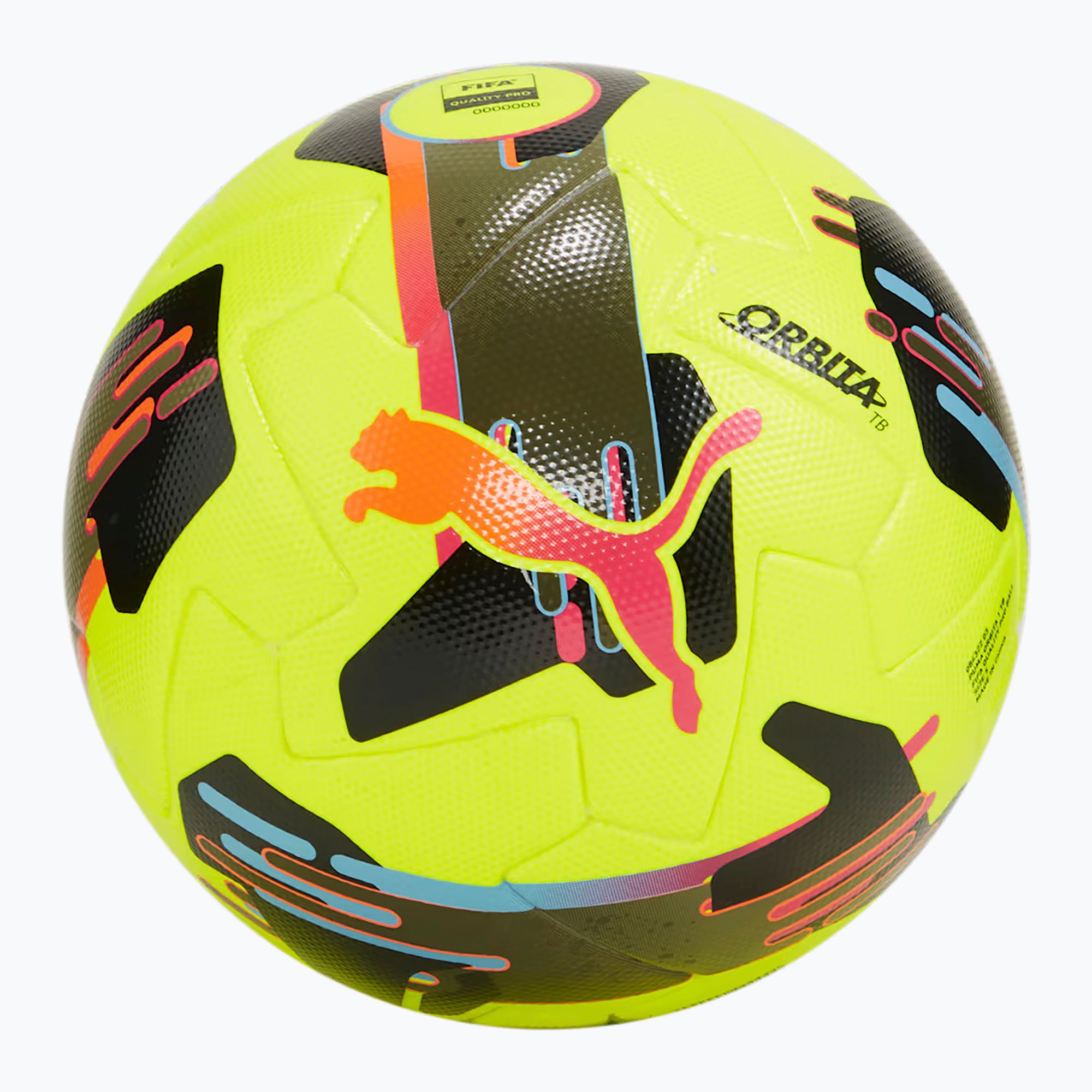 Piłka do piłki nożnej PUMA Orbita 2 TB FIFA Quality Pro lemon tonic/multicolor rozmiar 5 