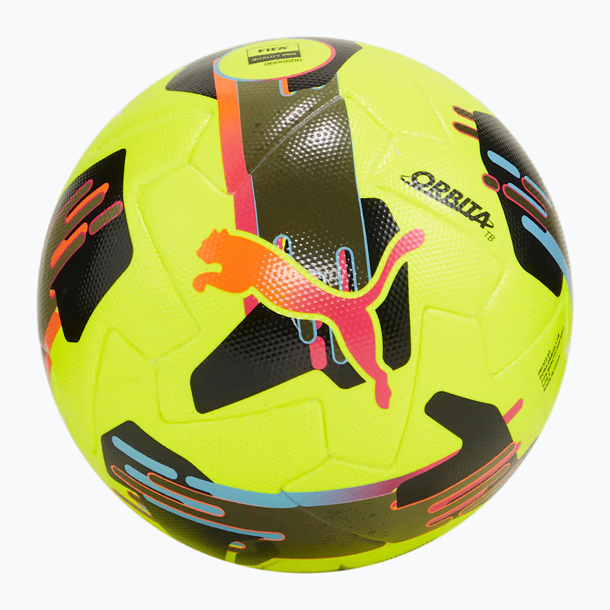 Piłka do piłki nożnej PUMA Orbita 1 TB FIFA Quality Pro lemon tonic/multicolor rozmiar 5 