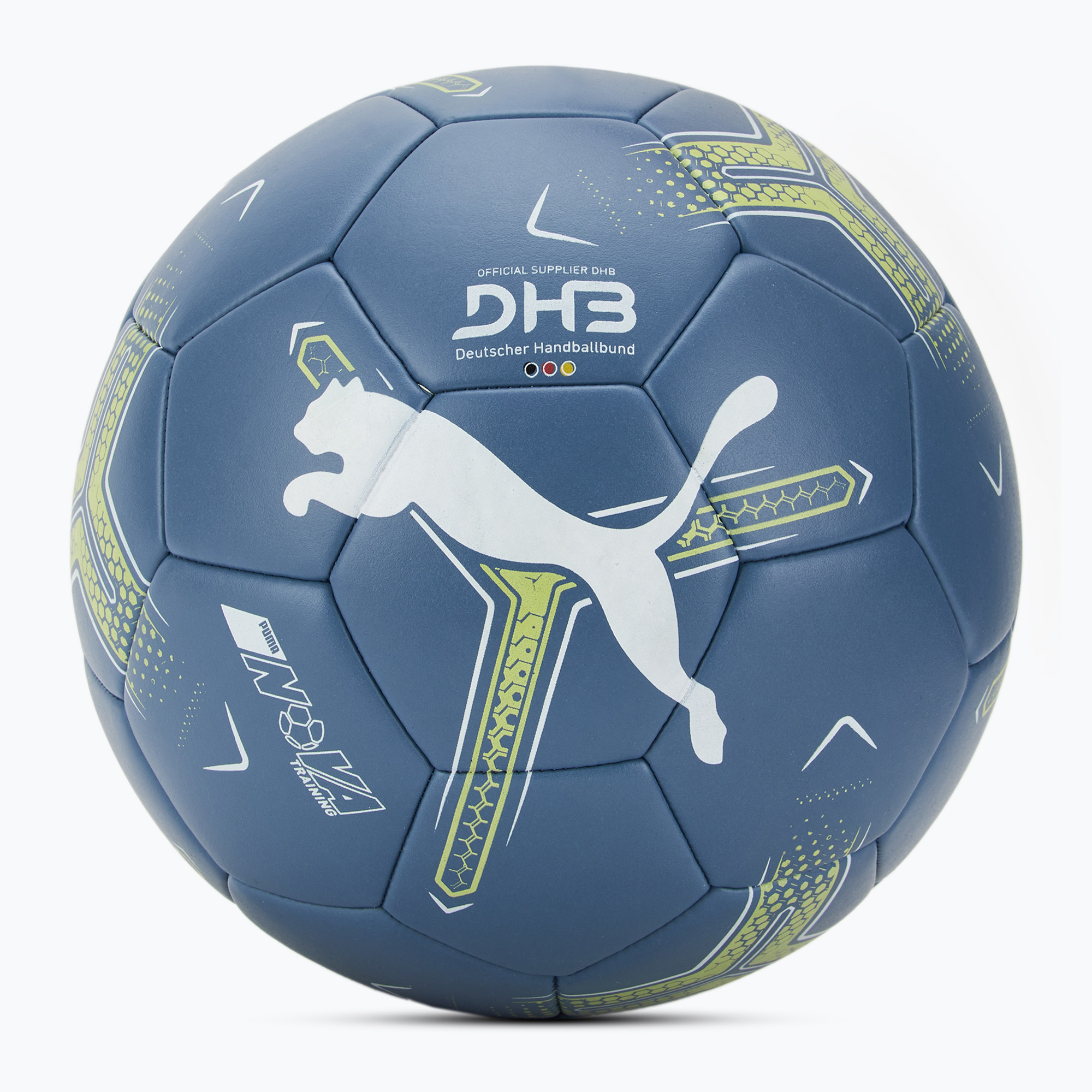 Хандбална топка PUMA Nova Training blue horizon/puma white/fizzy apple размер 3