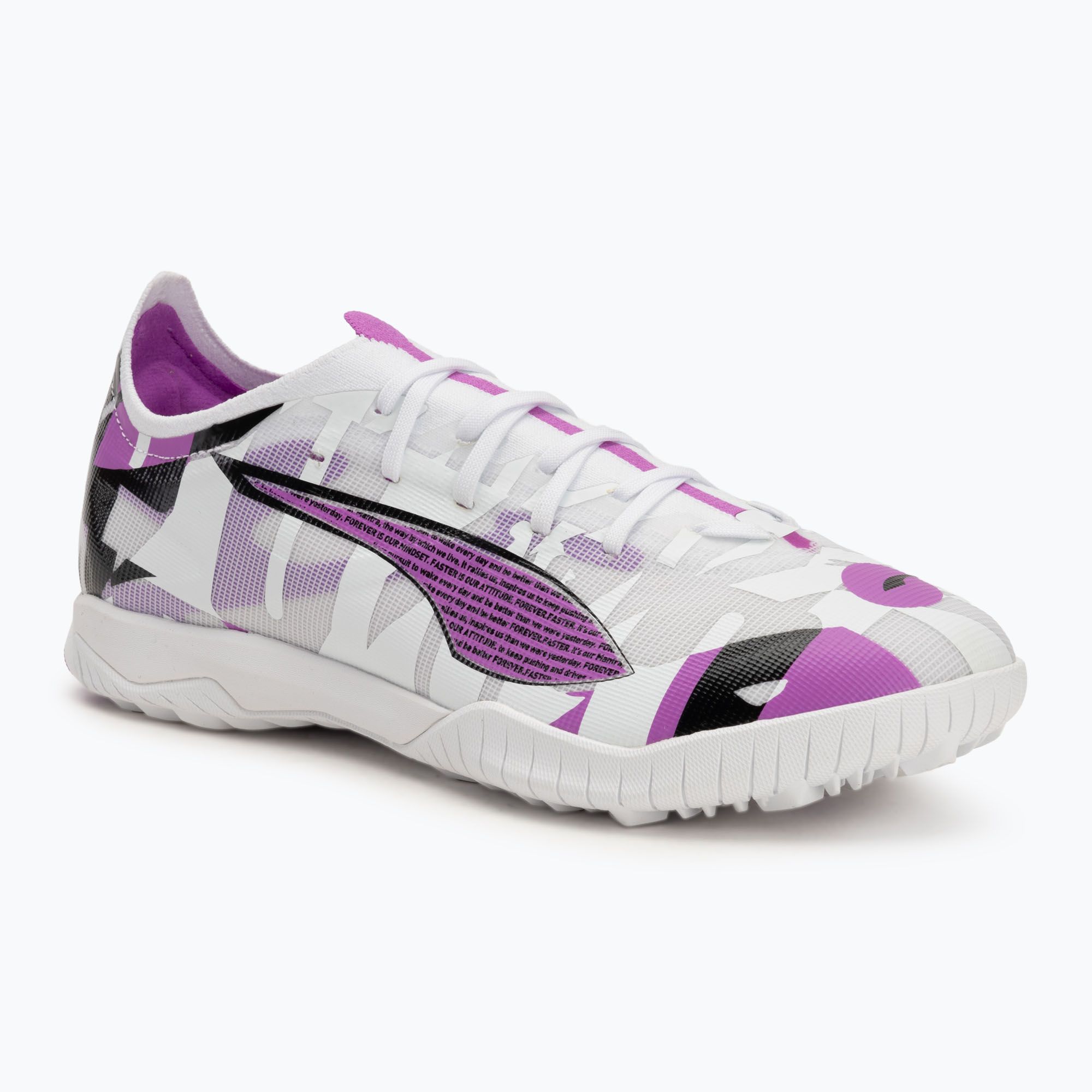 Buty piłkarskie męskie PUMA Ultra 5 Match Forever TT puma white/pure magenta/feather gray/puma black 