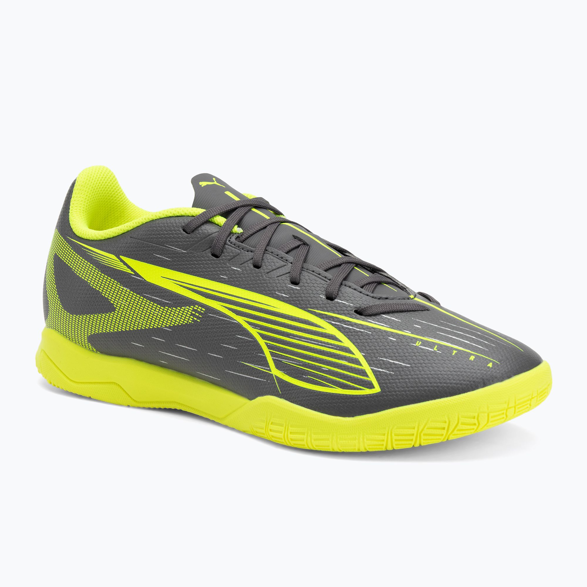 Buty piłkarskie męskie PUMA Ultra 5 Play IT matte aged silver/yellow alert/puma aged silver 