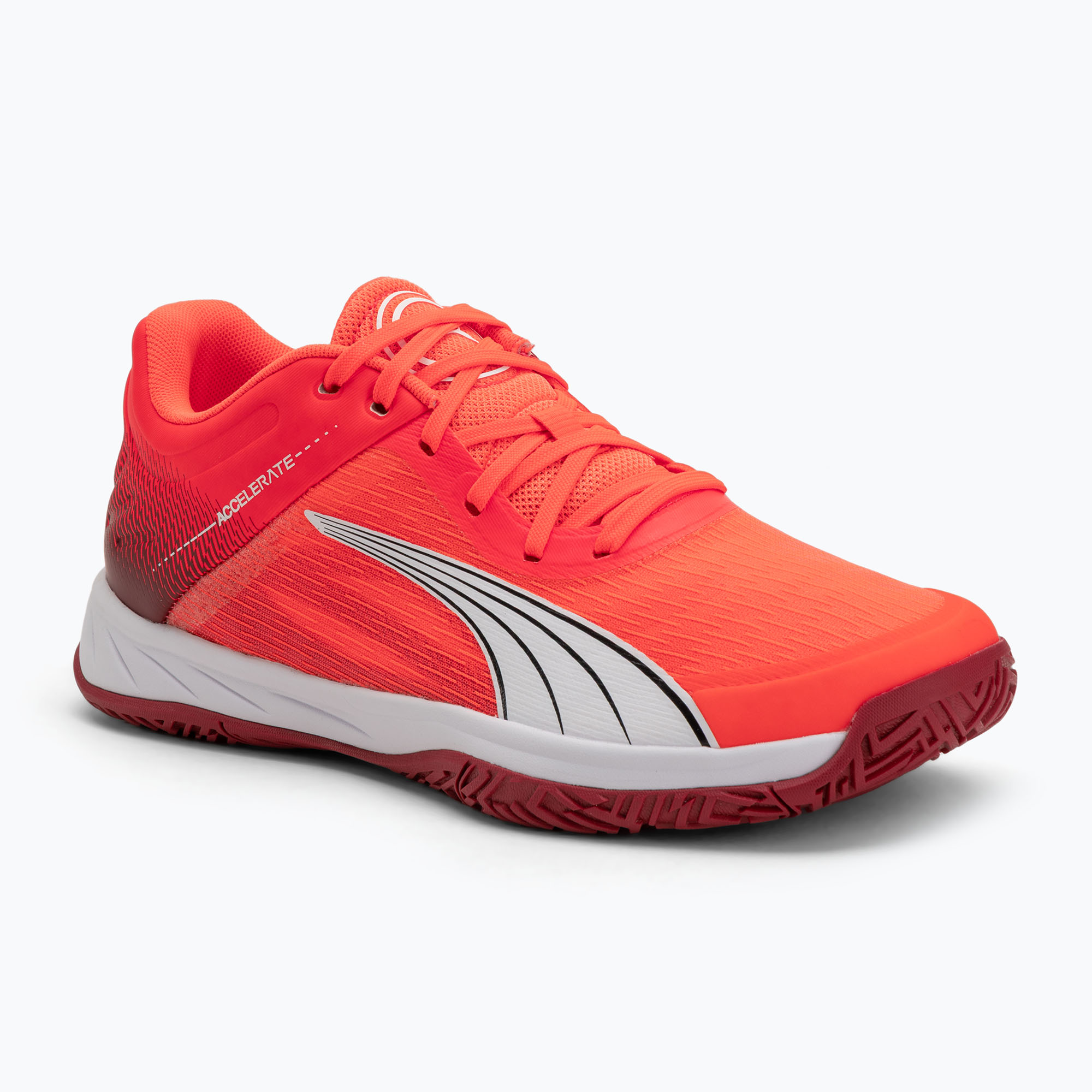 Buty do piłki ręcznej PUMA Accelerate Turbo glowing red/white/dark crimson/black 