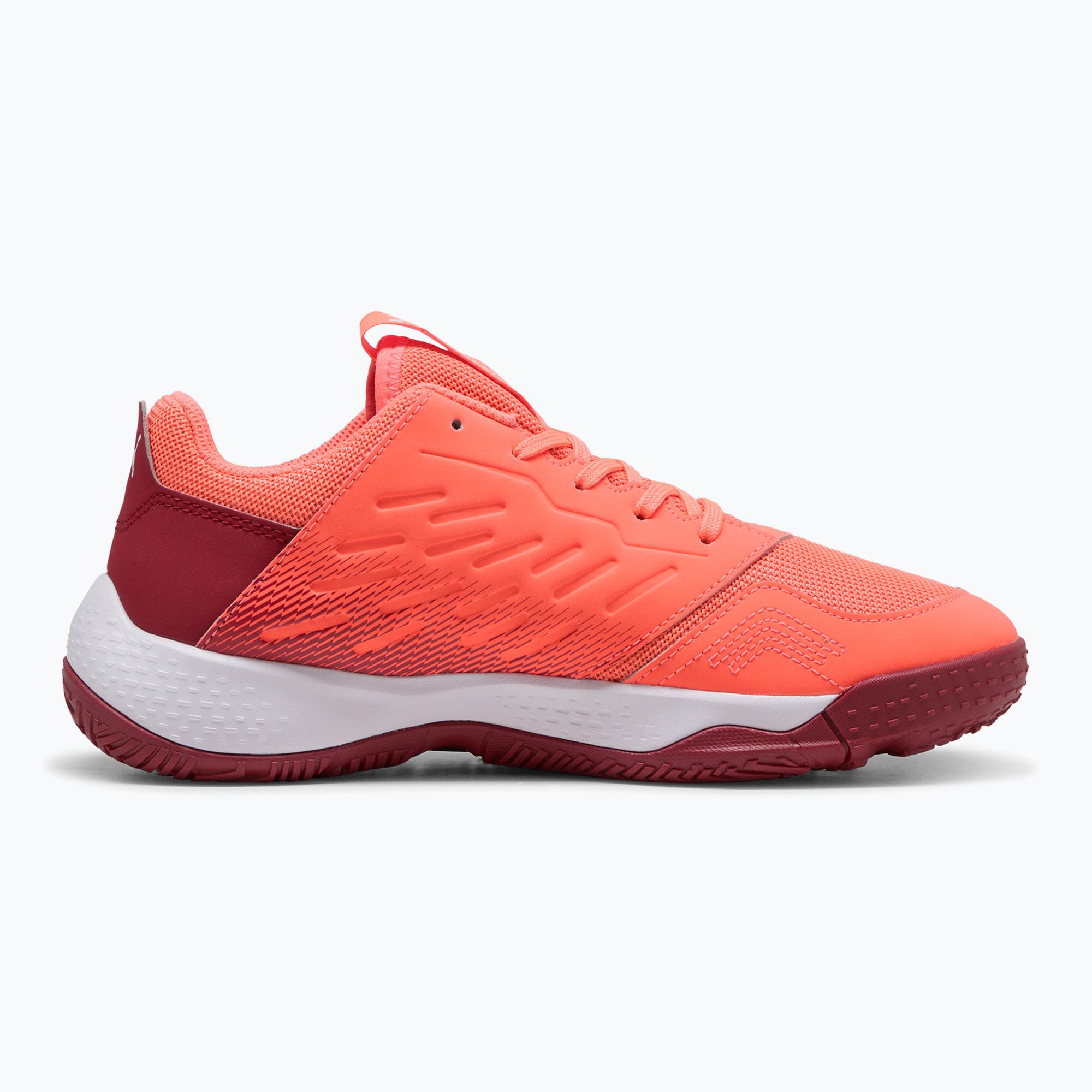 Buty do piłki ręcznej dziecięce PUMA Accelerate Jr glowing red/white/dark crimson/black 