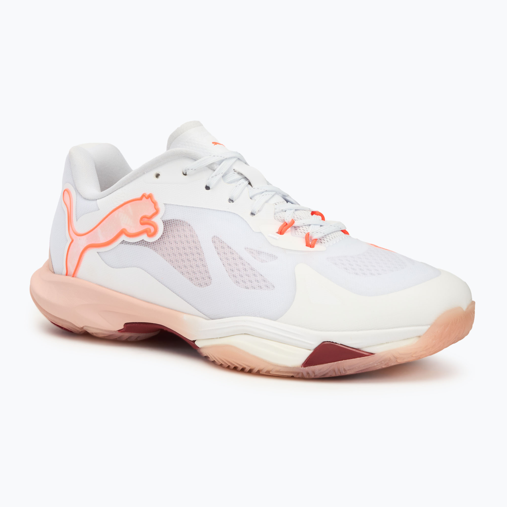 Buty do sportów halowych damskie PUMA Vantage Nitro W+ puma white/ glowing red/ rose wuartz/ dark crimson