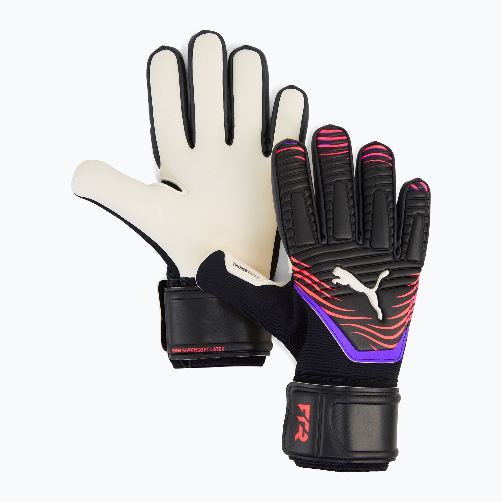 Rękawice bramkarskie PUMA Future Pro Hybrid puma black/glowing red/purple glimmer 