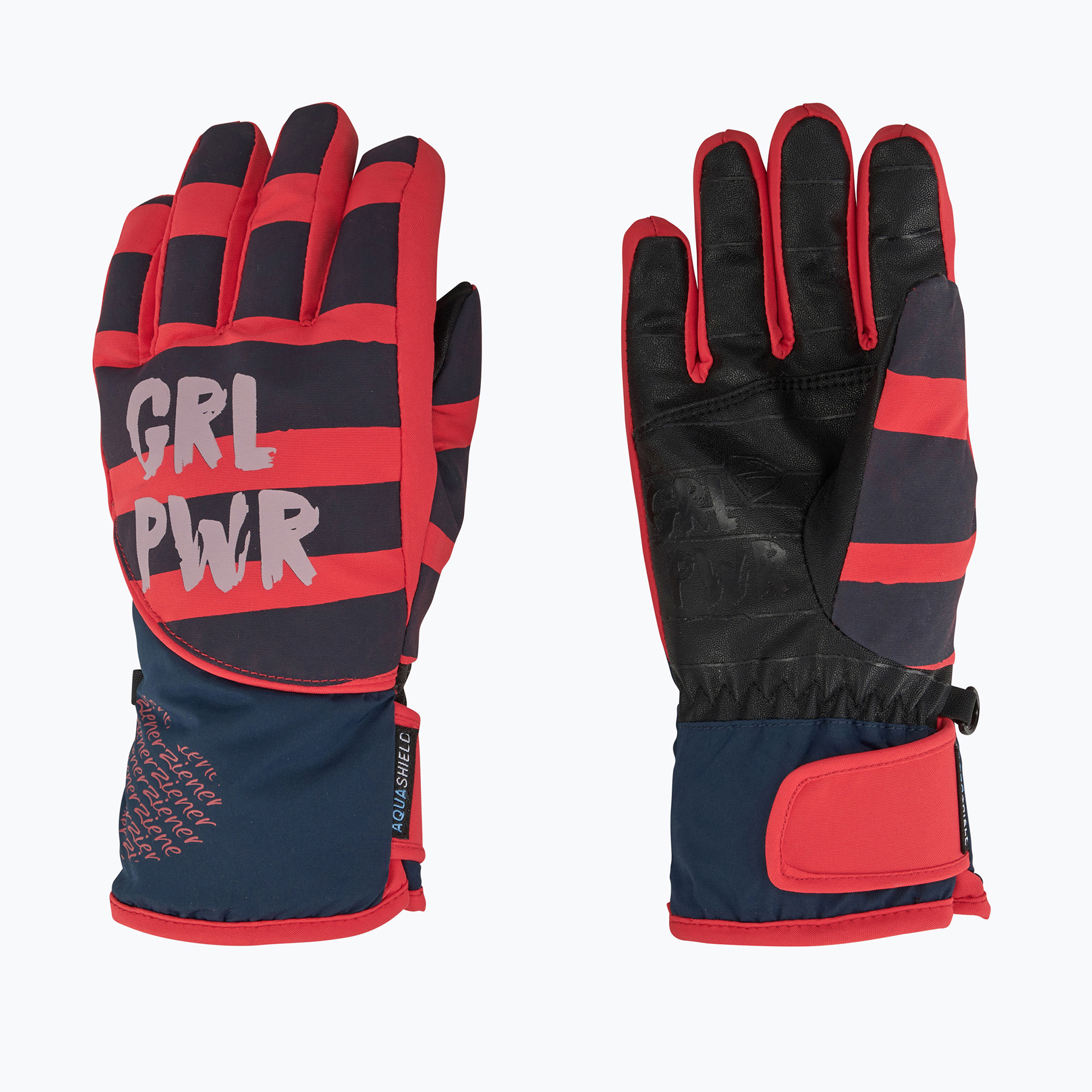 Skihandschuhe Kinder ZIENER Liwa Aquashield PR fiery red