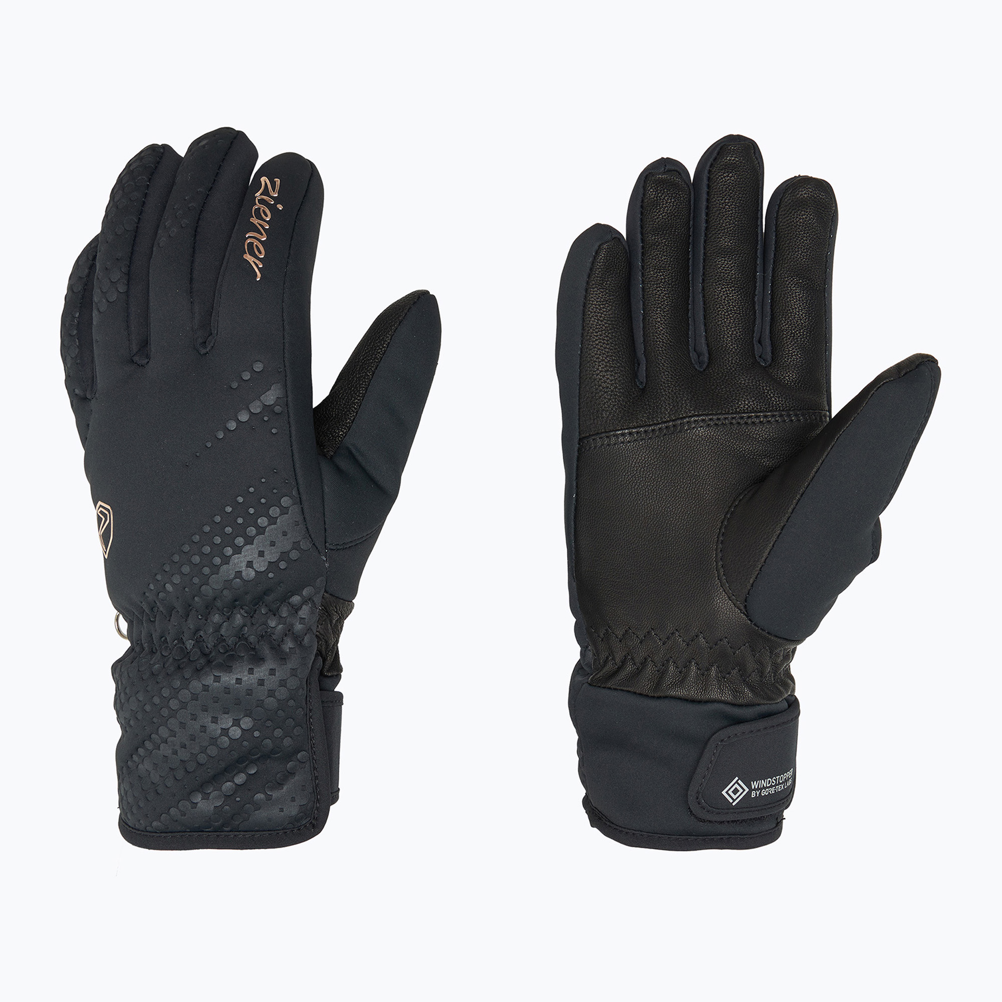 Női síkesztyű ZIENER Karoi WS PR black/rose metallic (Karoi WS PR 801322.12813)