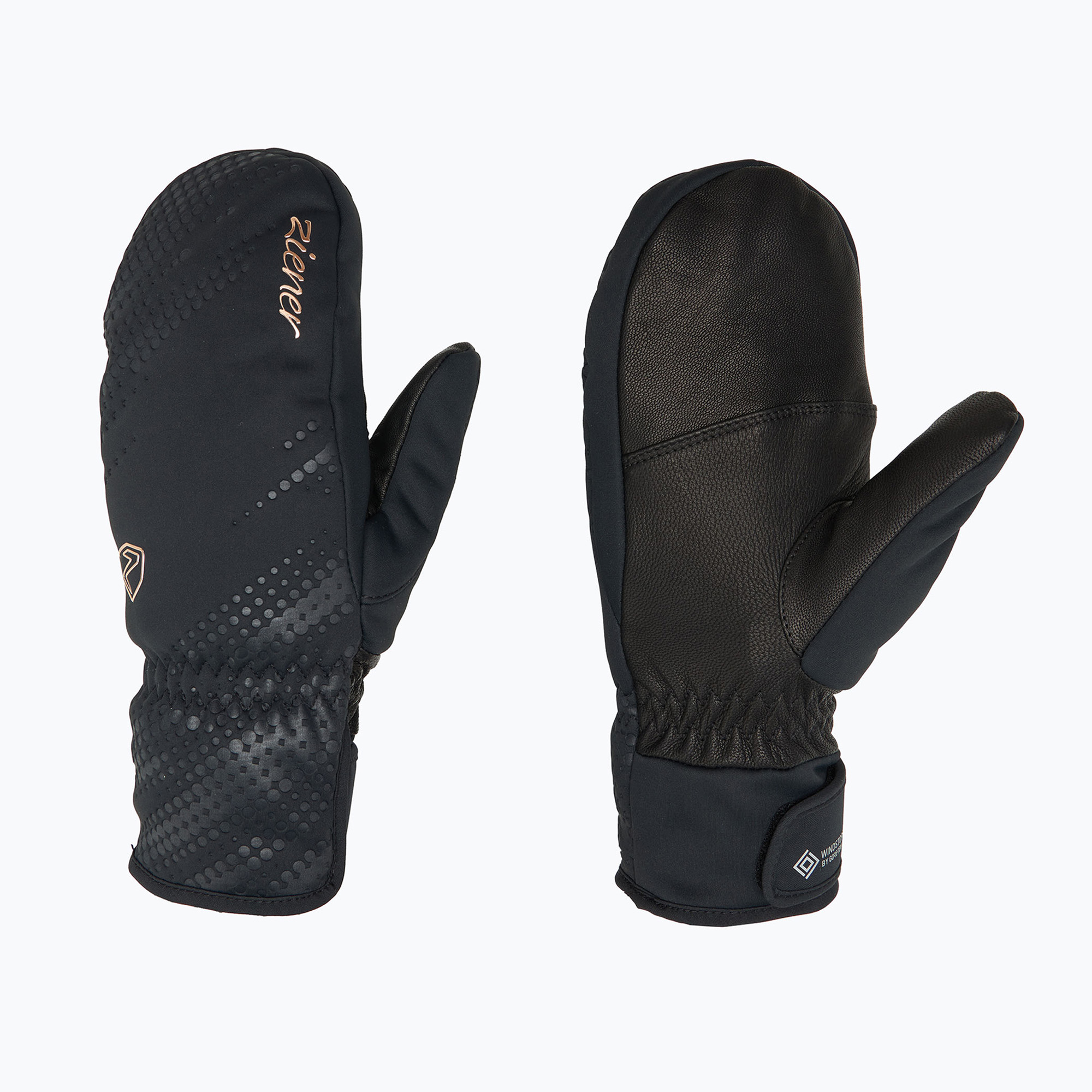 Női síkesztyű ZIENER Karoia WS PR Mitten black/rose metallic (Karoia WS PR Mitten 801323.12813)