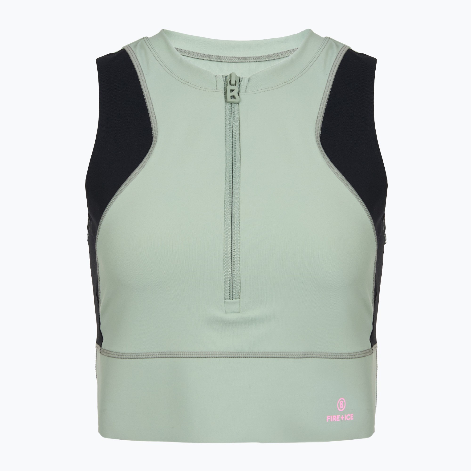 Longsleeve termiczny damski BOGNER FIRE+ICE Caia 1/4 Zip eucalyptus