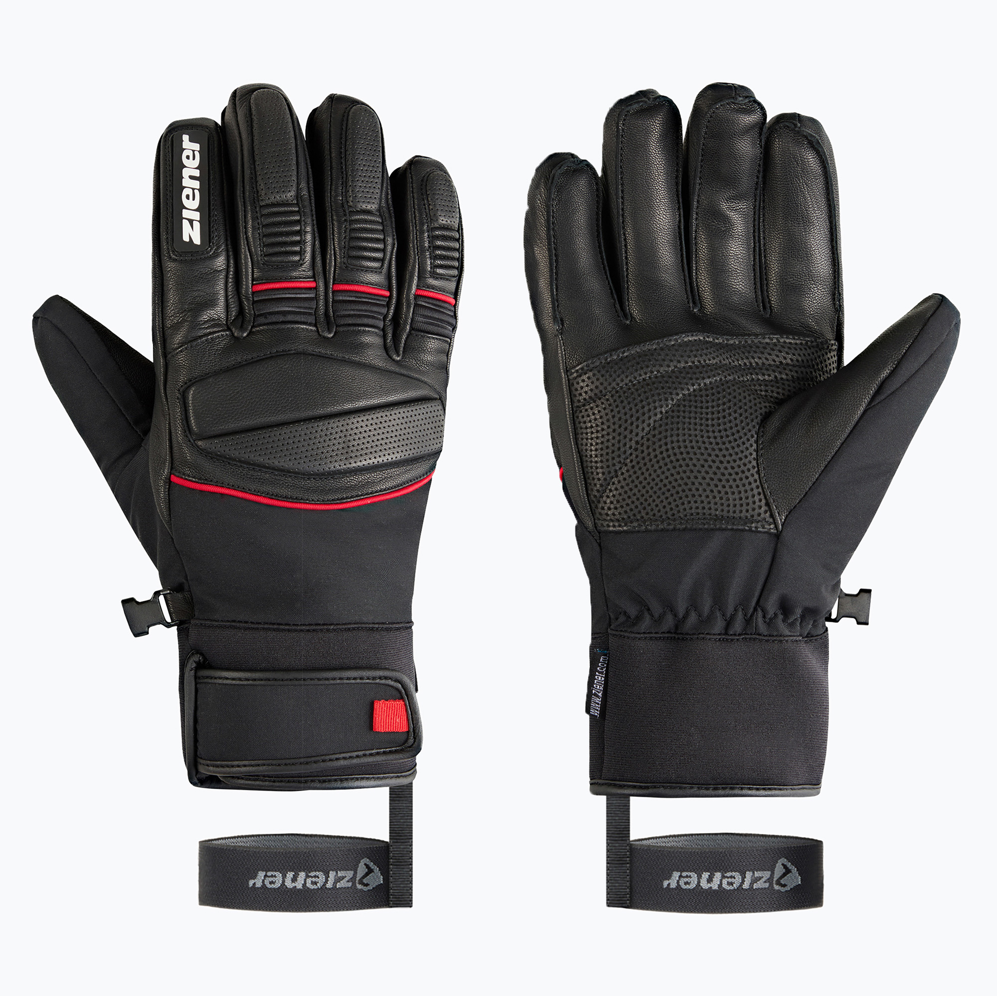 Mănuși de schi pentru bărbați ZIENER Gomin-Z AS black/red