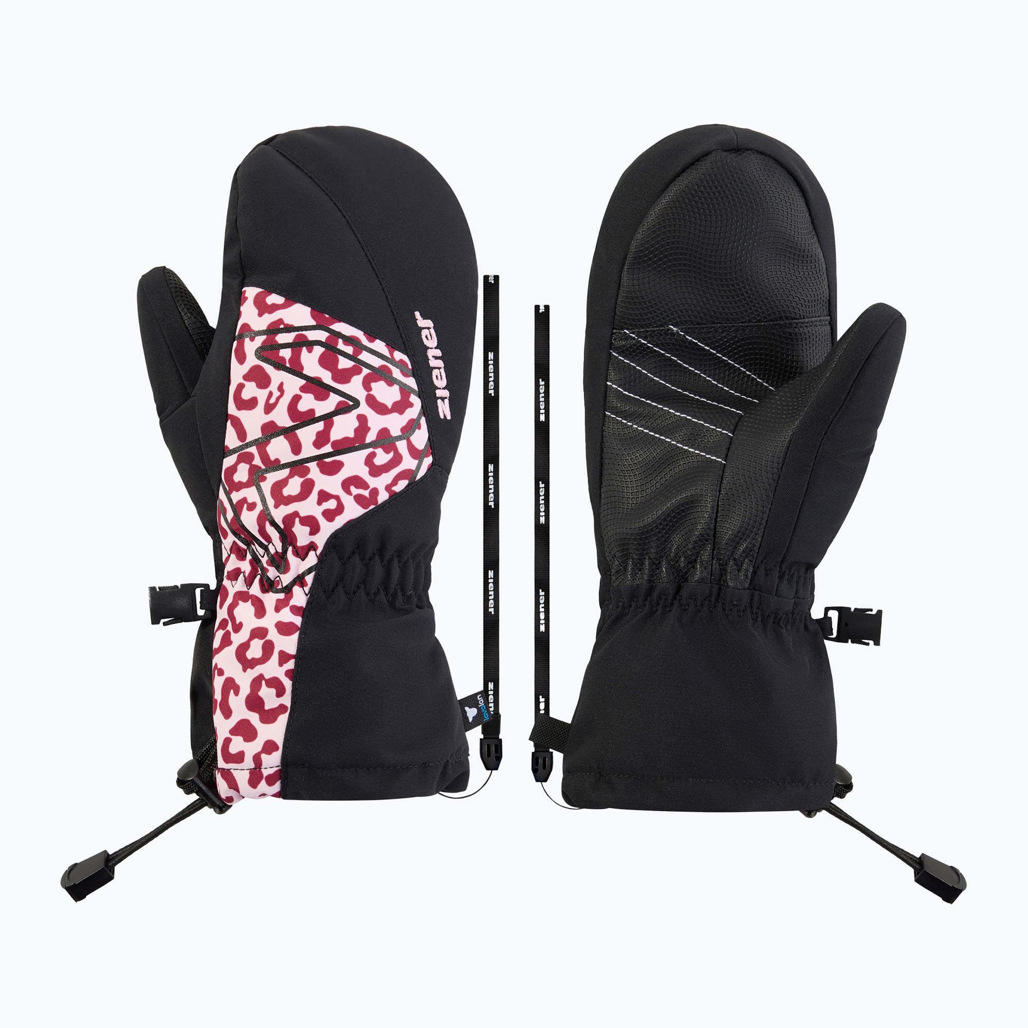Детски скиорски ръкавици ZIENER Lavalino-Z Aquashield AW Mitten black/red leo