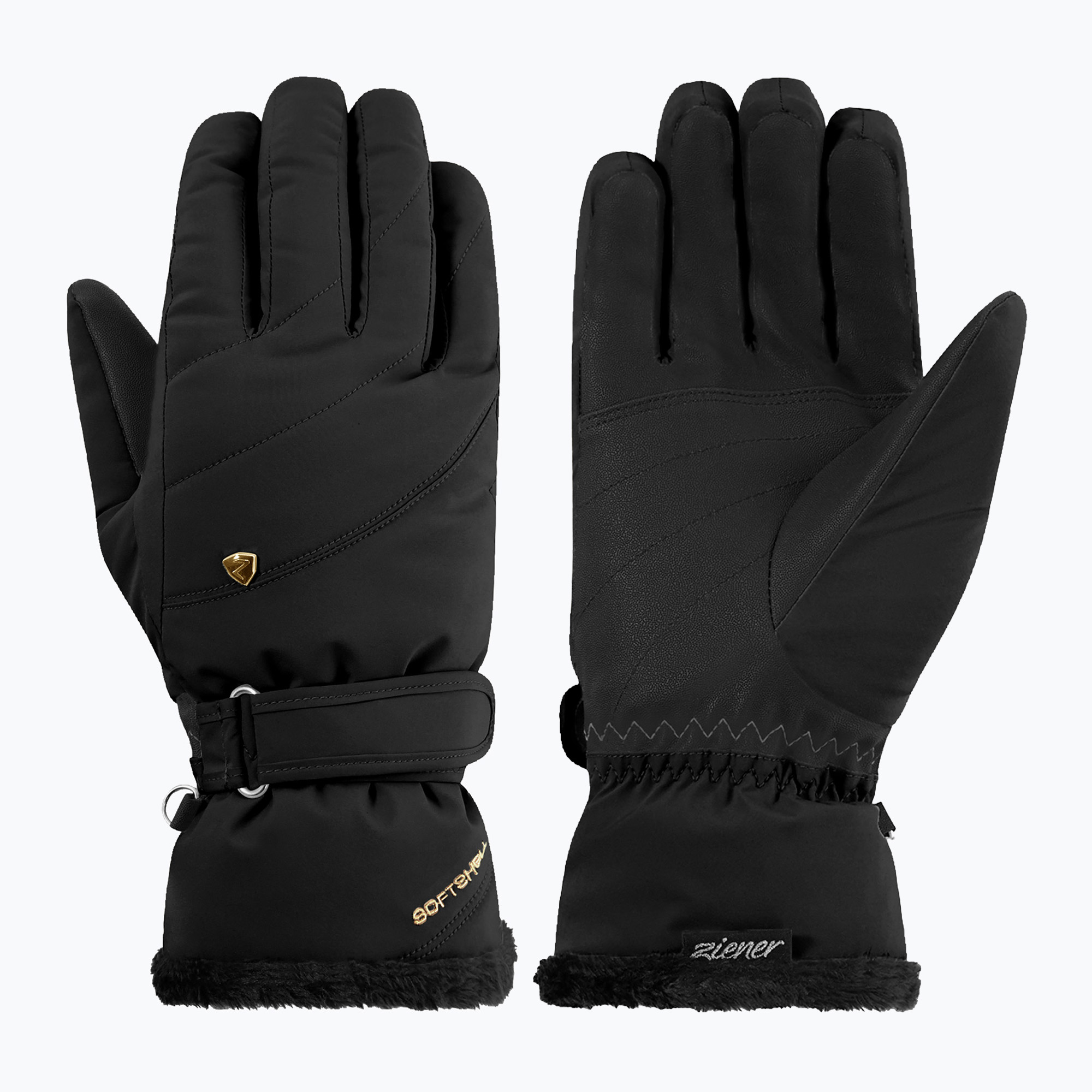 Дамски скиорски ръкавици ZIENER Keaka-Z Aquashield PR black/gold art.