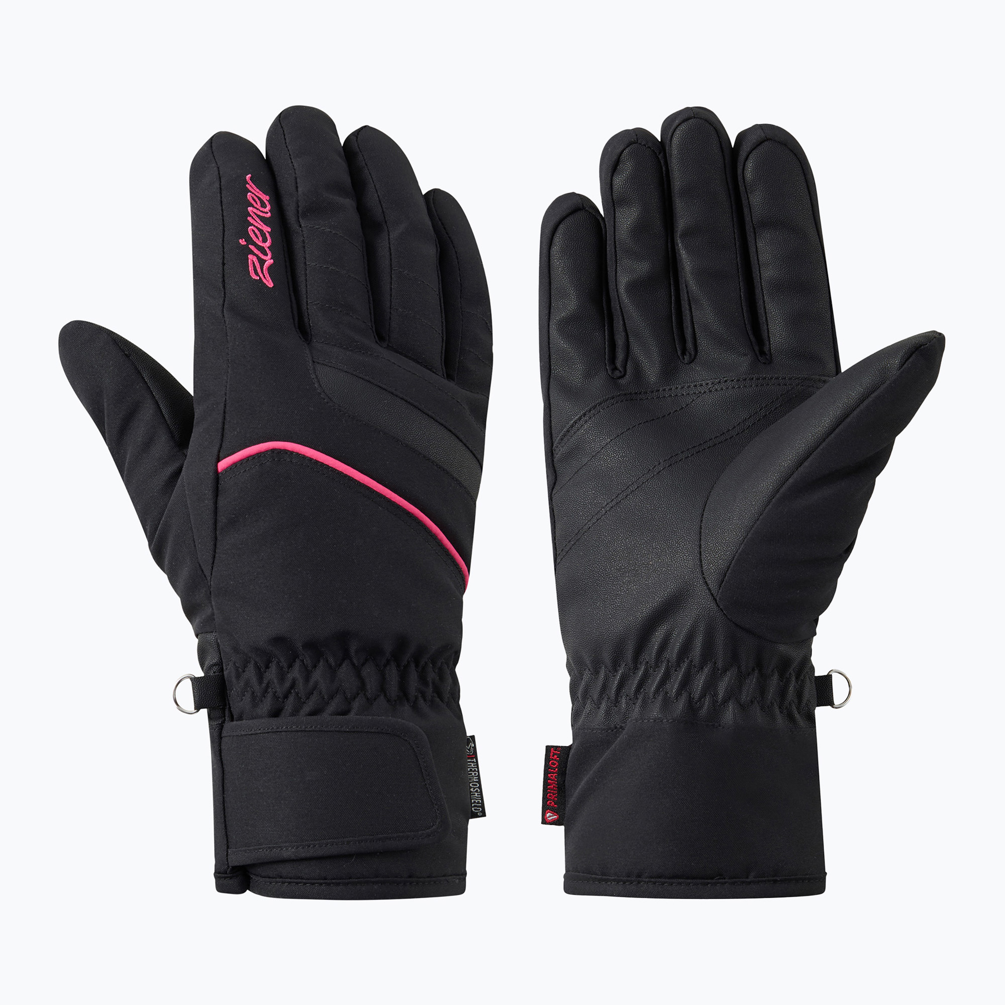 Дамски скиорски ръкавици Ziener Khania-Z PR Glove black/pink lily