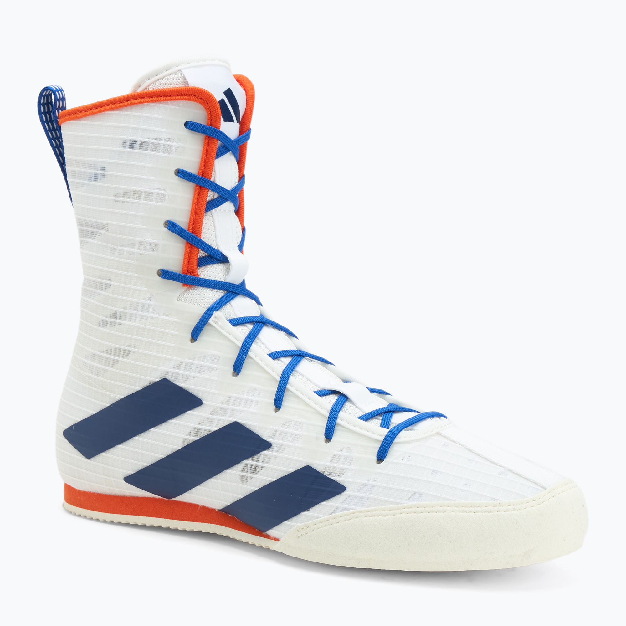 Buty bokserskie adidas Box Hog 4 white/navy 