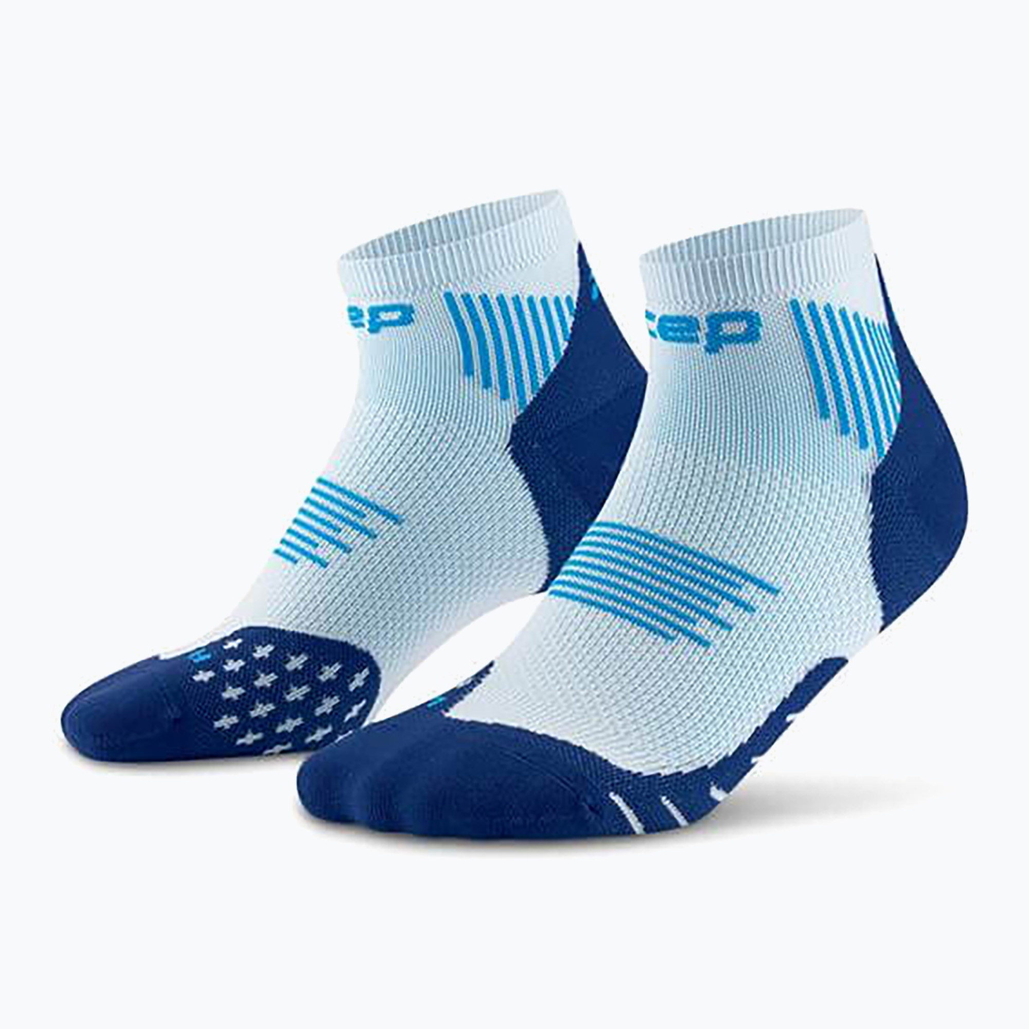 CEP Calzini a compressione da uomo Run Low Cut 5.0 ghiaccio/blu (42-45 EU) (Run Low Cut 5.0 WP8AIR4)