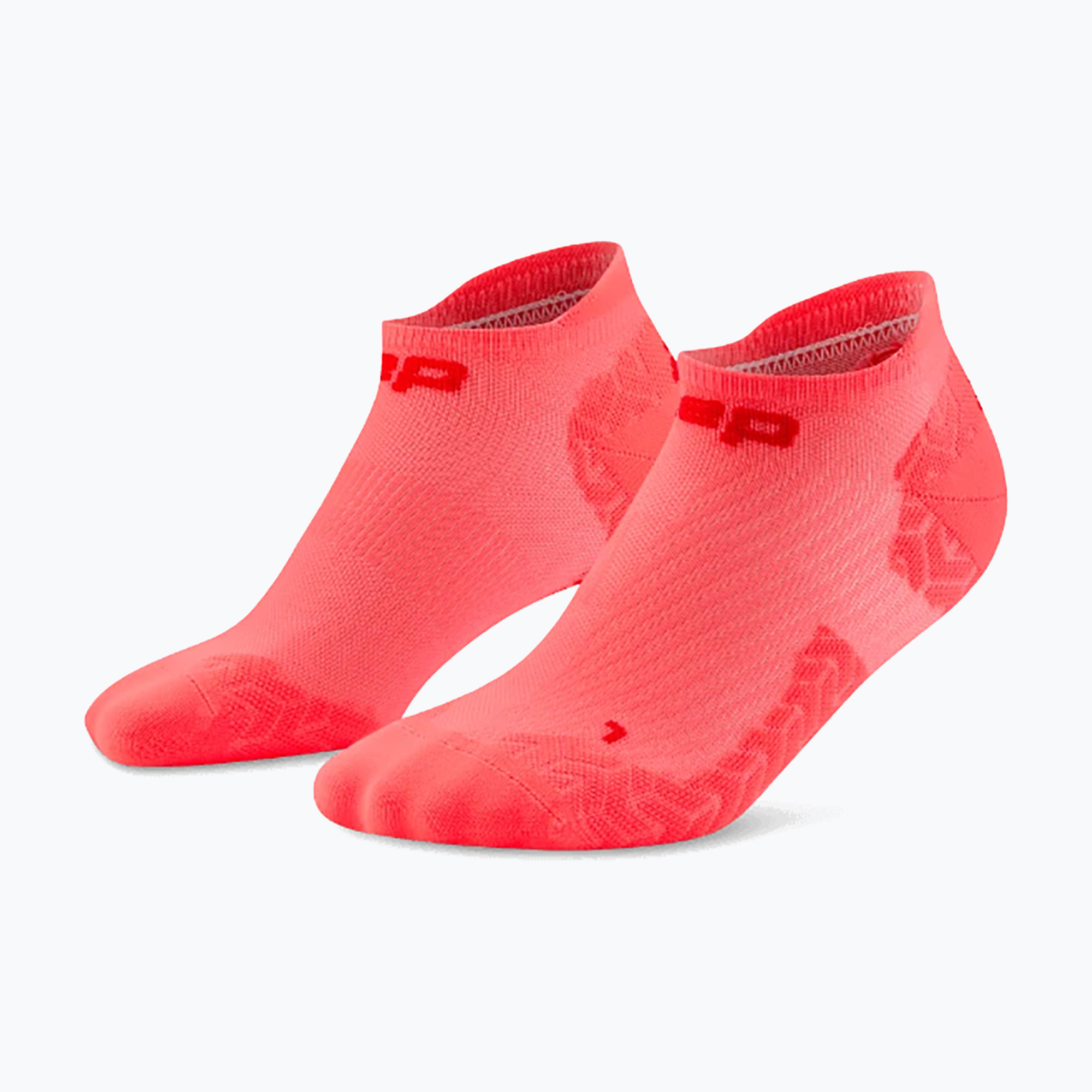 Дамски чорапи CEP Ultralight No Show 4.0 neon coral/red
