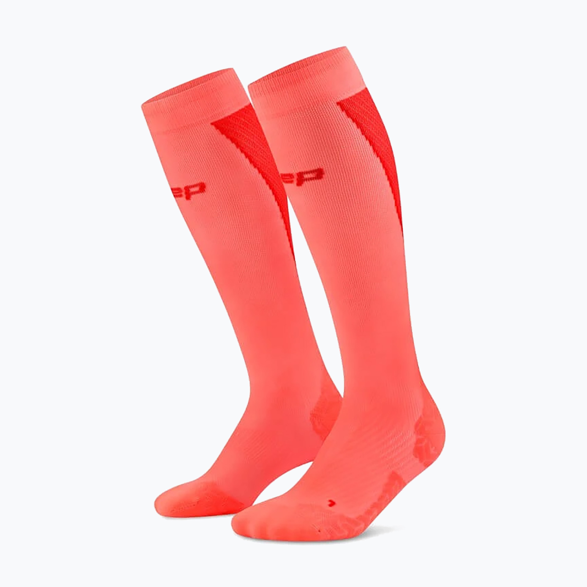 Мъжки чорапи CEP Ultralight Tall 4.0 neon coral/red