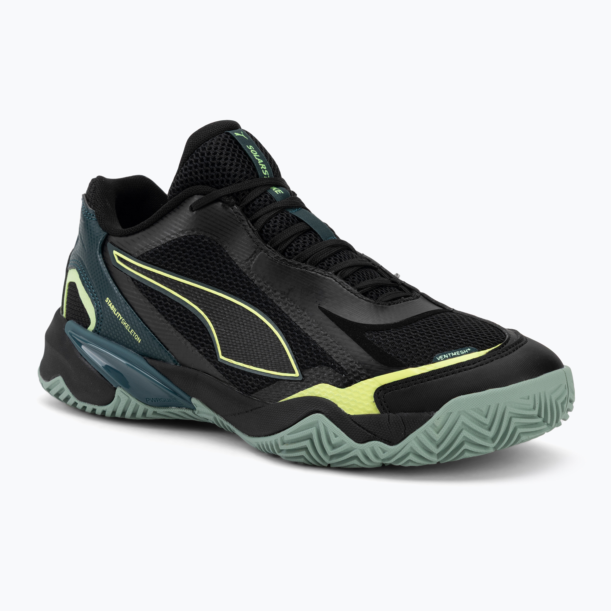 Мъжки обувки за хандбал PUMA Solarstrike 4 puma black/green terrain/fizzy light