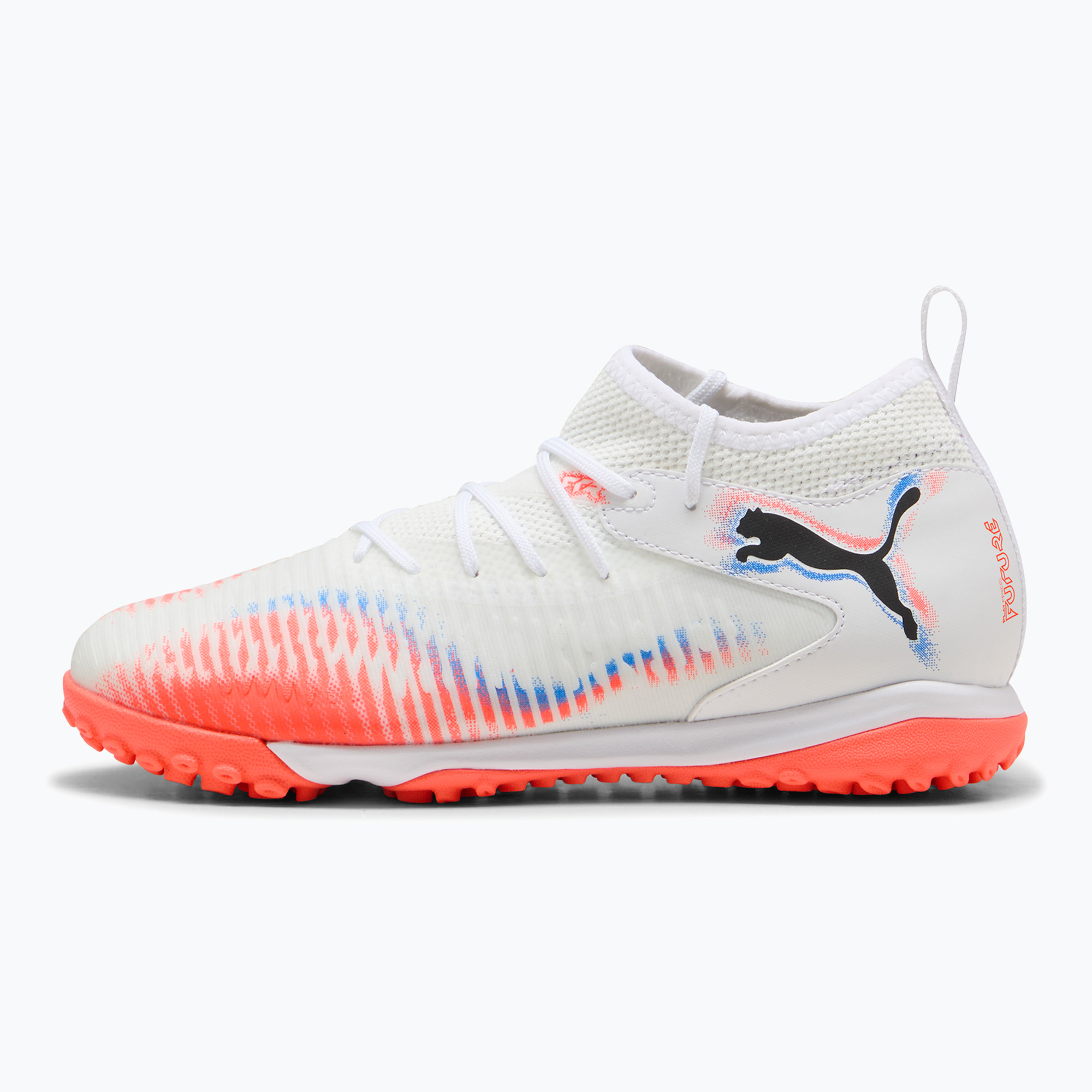 Buty piłkarskie dziecięce PUMA Future 8 Match TT + Mid puma white/puma black/glowing red 