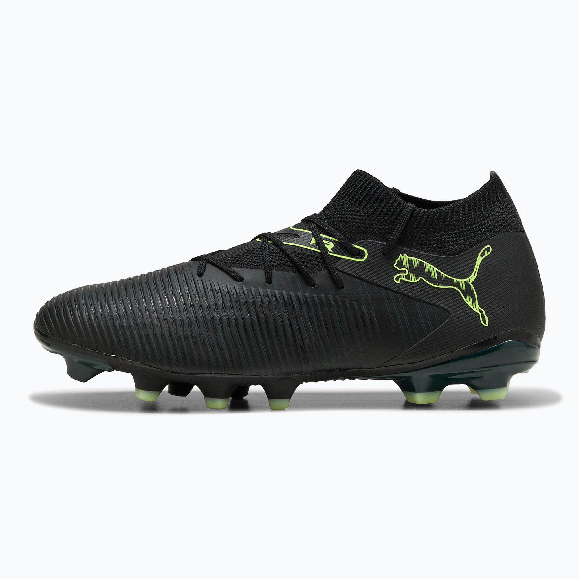 Buty piłkarskie męskie PUMA Future 8 Match FG/AG puma black/fizzy light/green terrain 