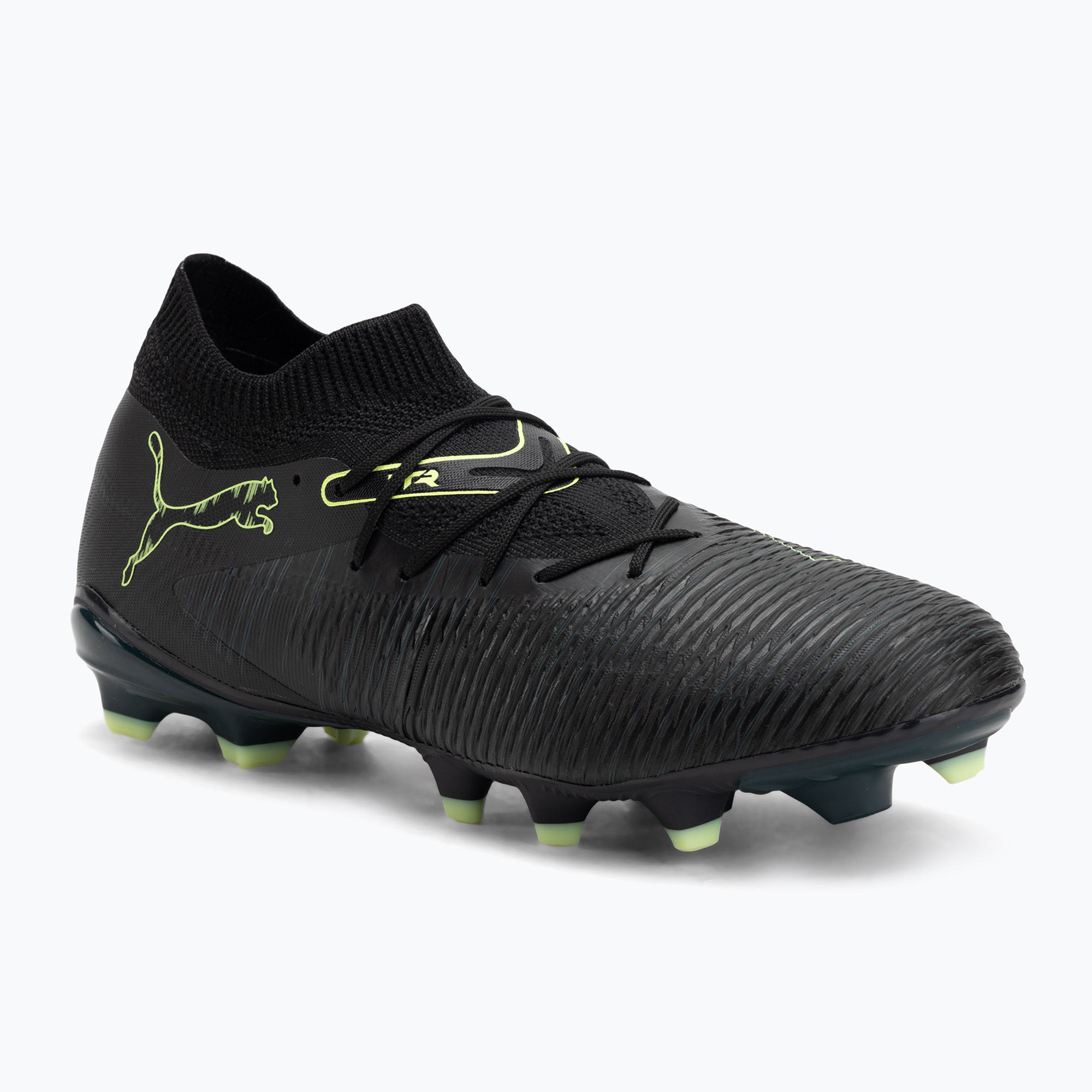 Buty piłkarskie męskie PUMA Future 8 Match FG/AG puma black/fizzy light/green terrain 