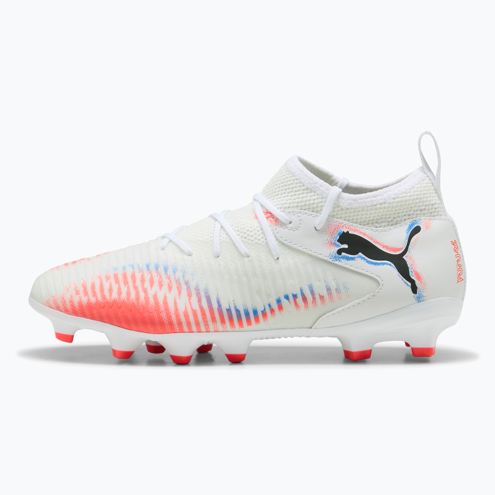 Buty piłkarskie dziecięce PUMA Future 8 Match FG/AG Jr puma white/puma black/glowing red 