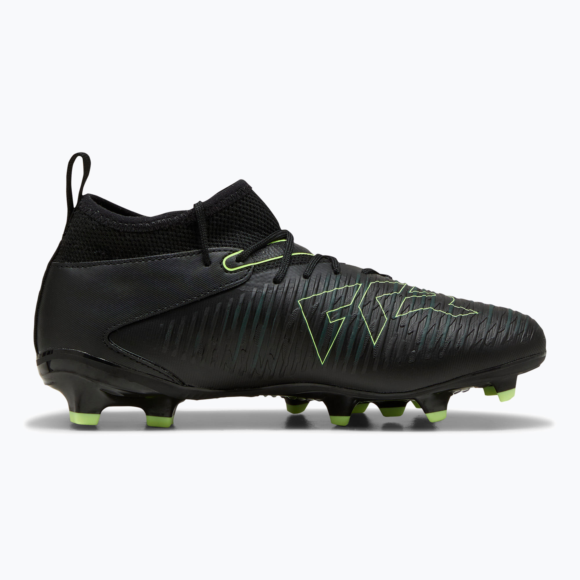 Buty piłkarskie dziecięce PUMA Future 8 Match FG/AG Jr puma black/fizzy light/green terrain 
