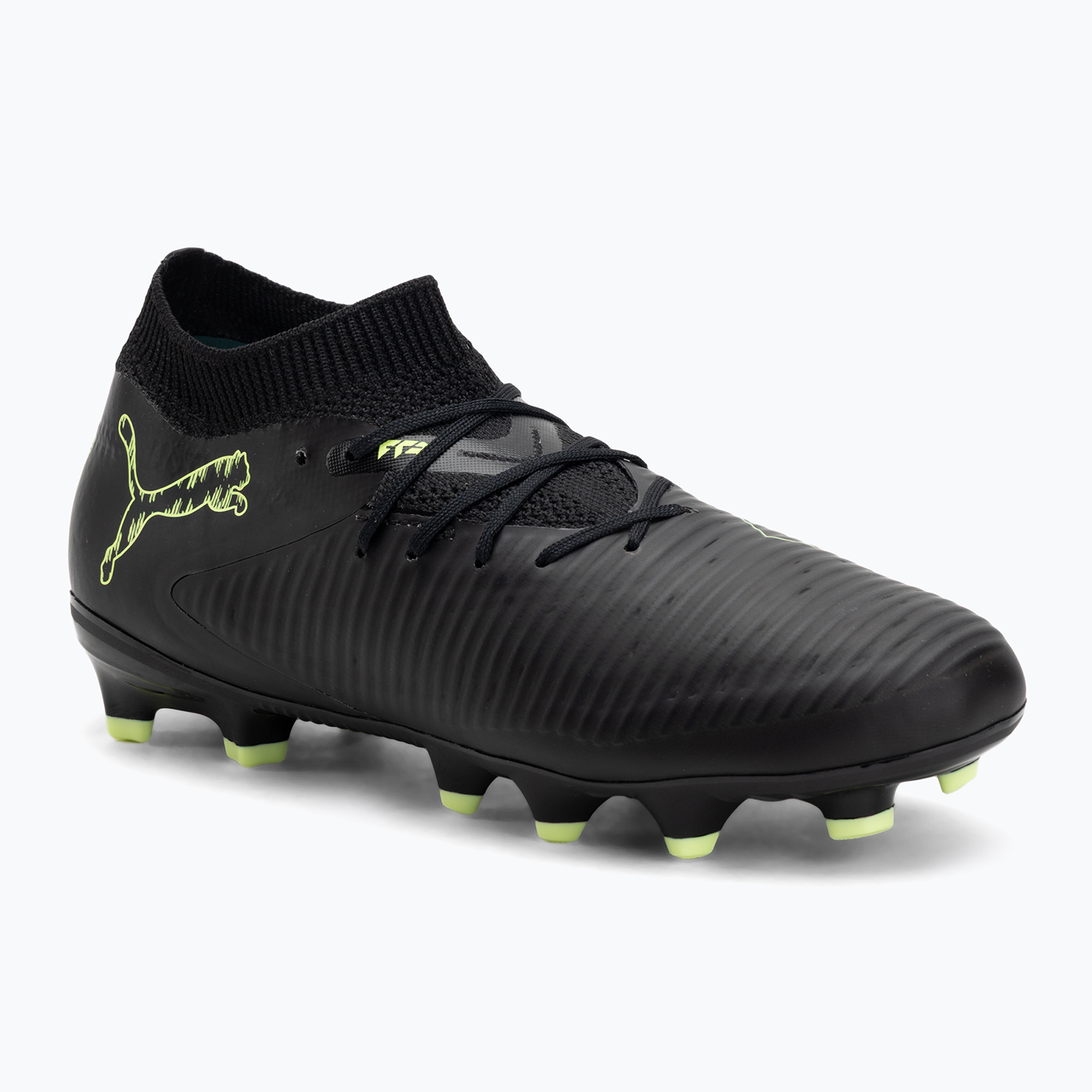 Buty piłkarskie dziecięce PUMA Future 8 Pro FG/AG Jr puma black/fizzy light/green terrain 