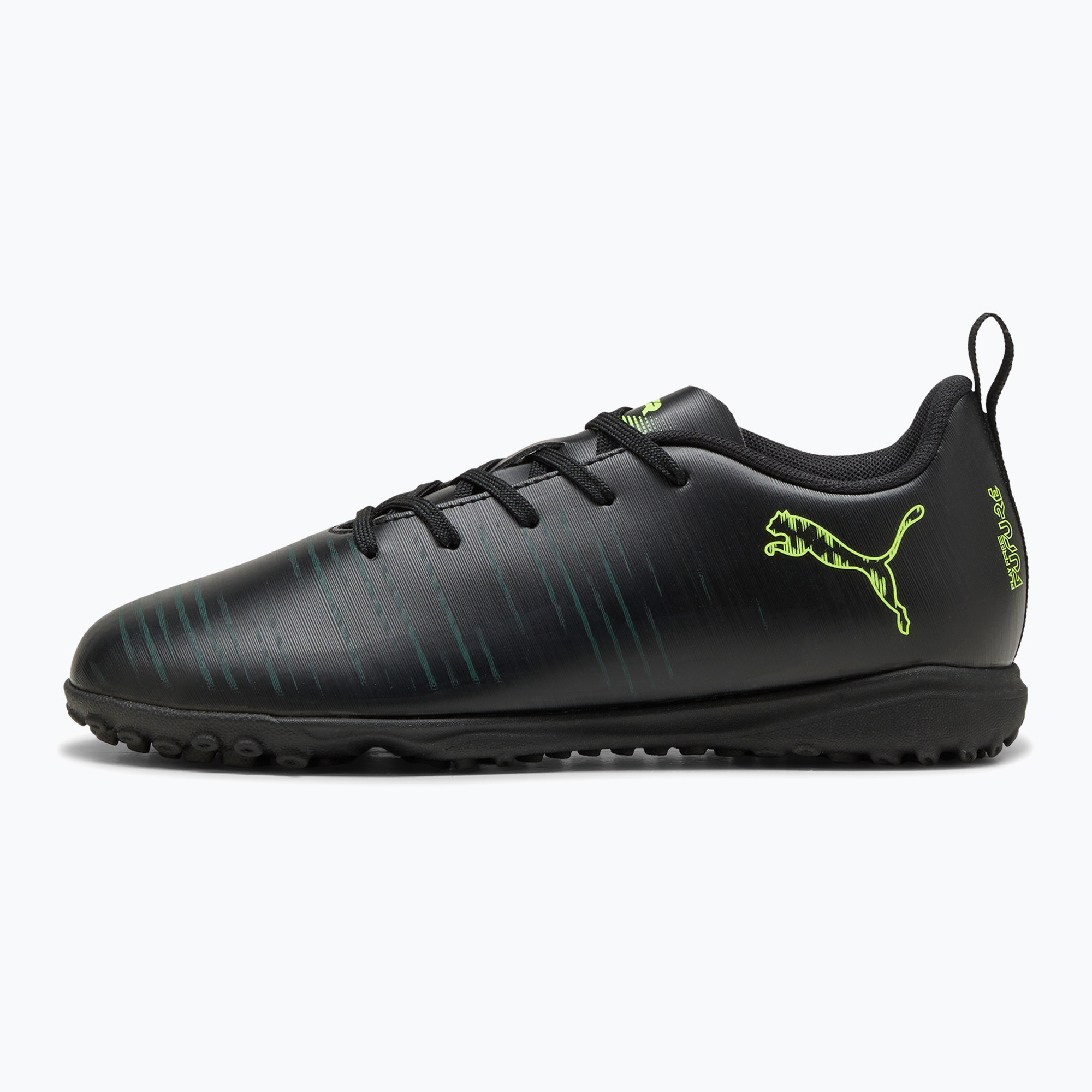 Buty piłkarskie dziecięce PUMA Future 8 Play TT Jr puma black/fizzy light/green terrain 