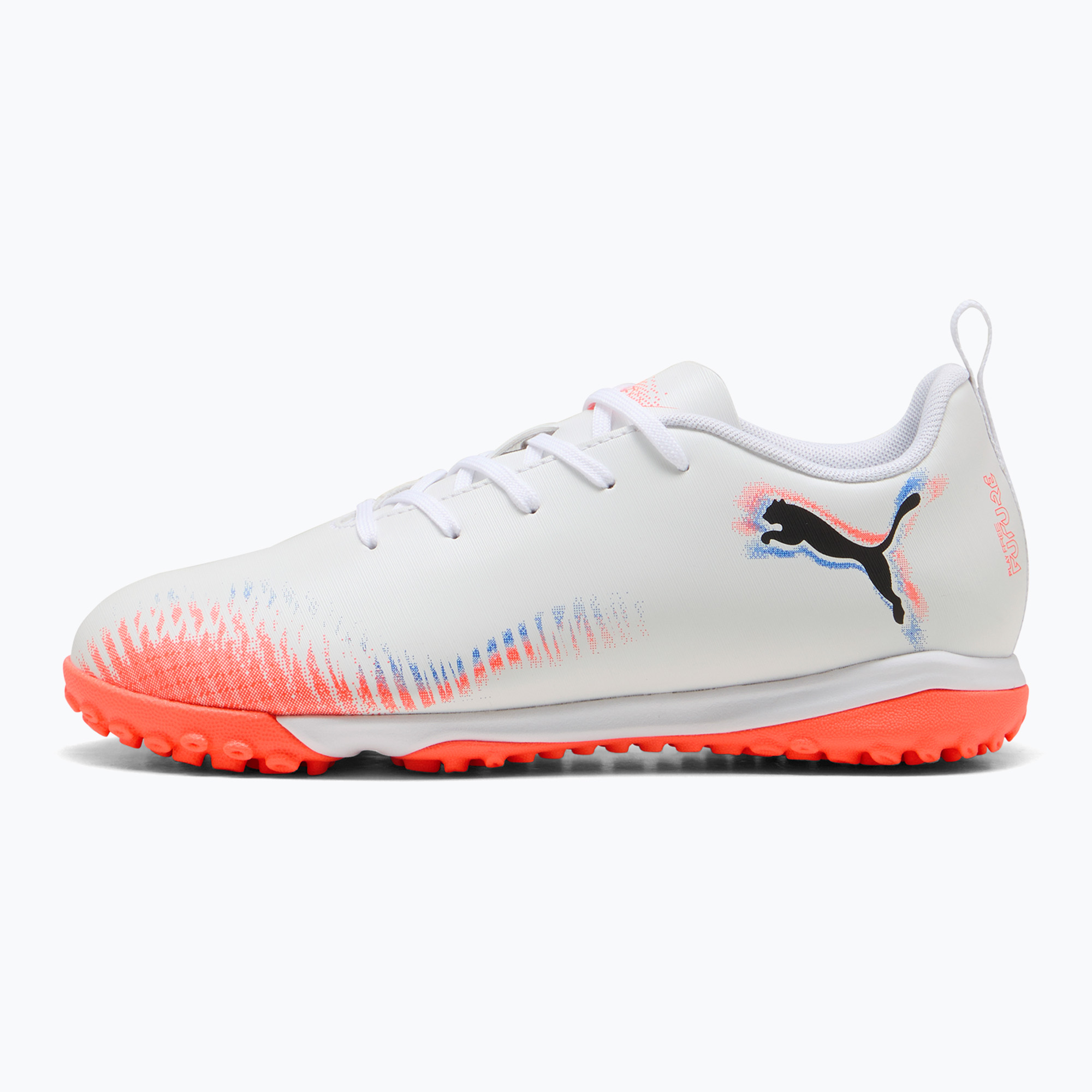 Buty piłkarskie dziecięce PUMA Future 8 Play TT + Mid puma white/puma black/glowing red 