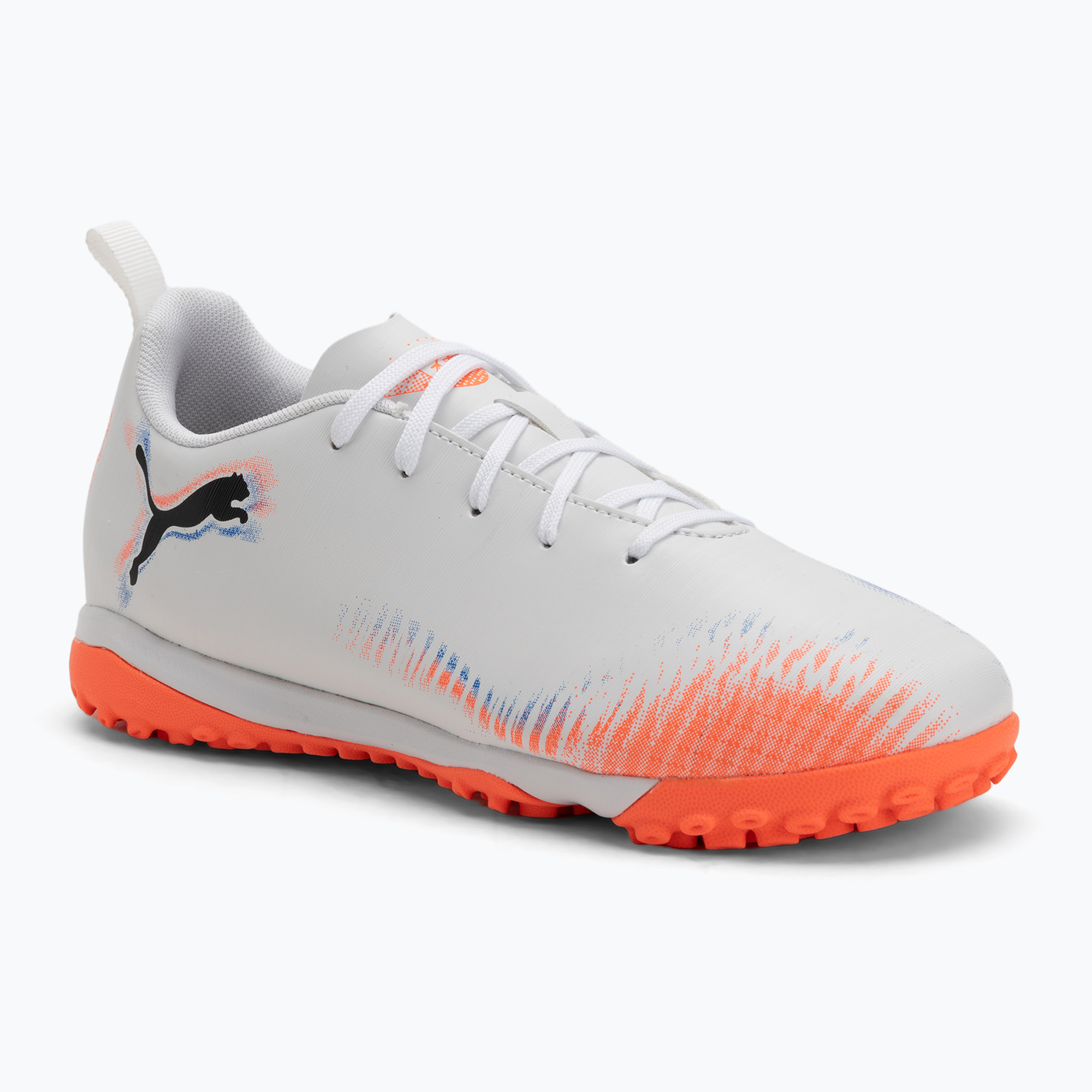 Buty piłkarskie dziecięce PUMA Future 8 Play TT + Mid puma white/puma black/glowing red 